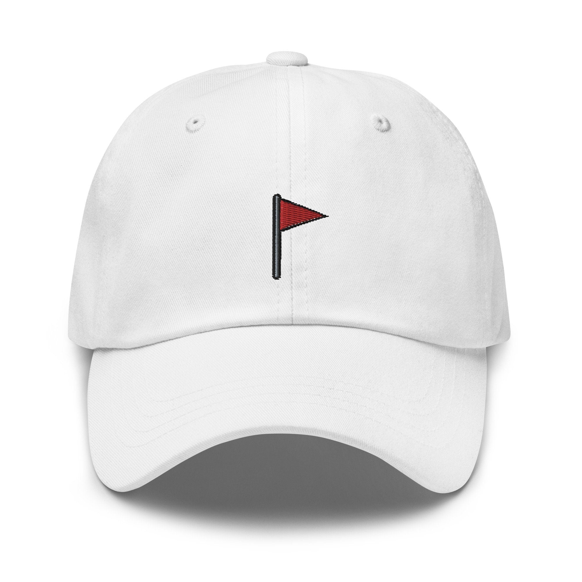 Red Flag Emoji Embroidered Dad Hat