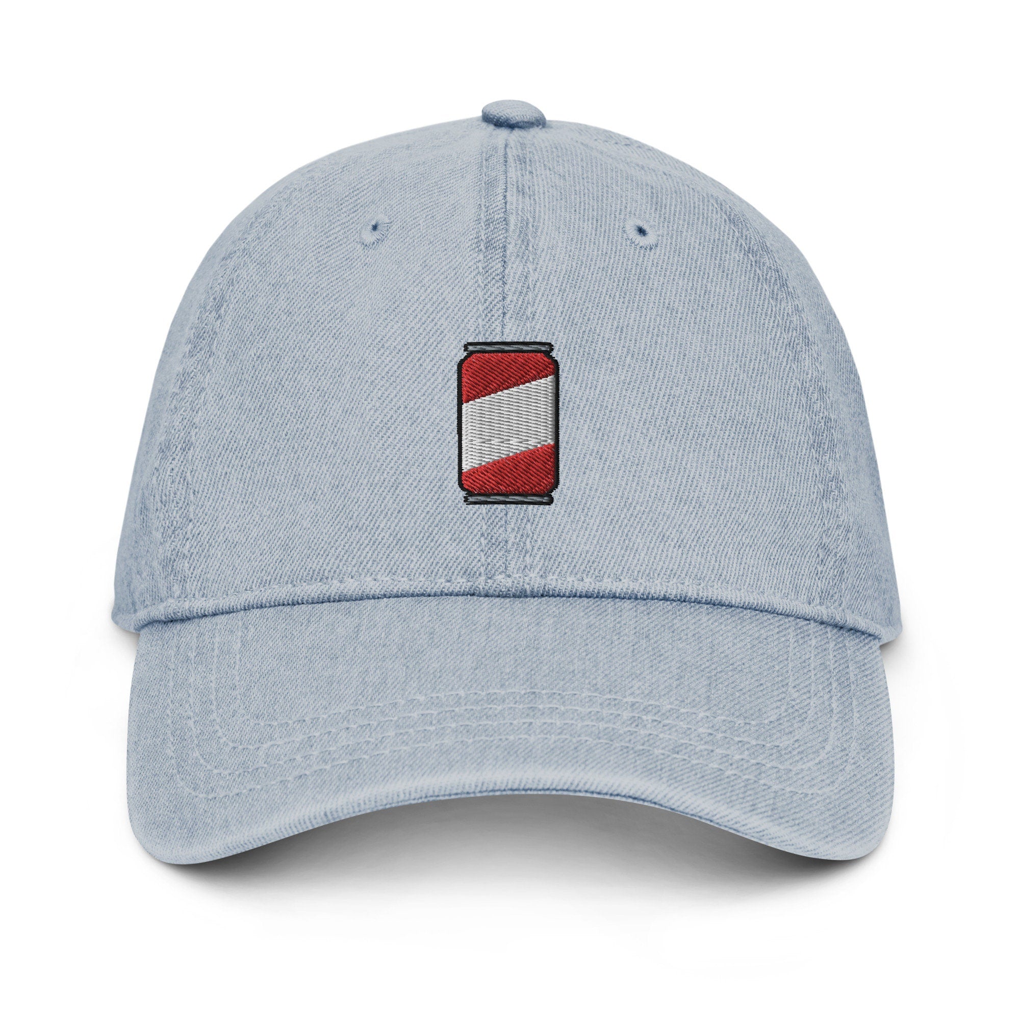 Soda Can Denim Hat, Premium Embroidered Denim Cap, Hat Embroidery Gift - Multiple Colors