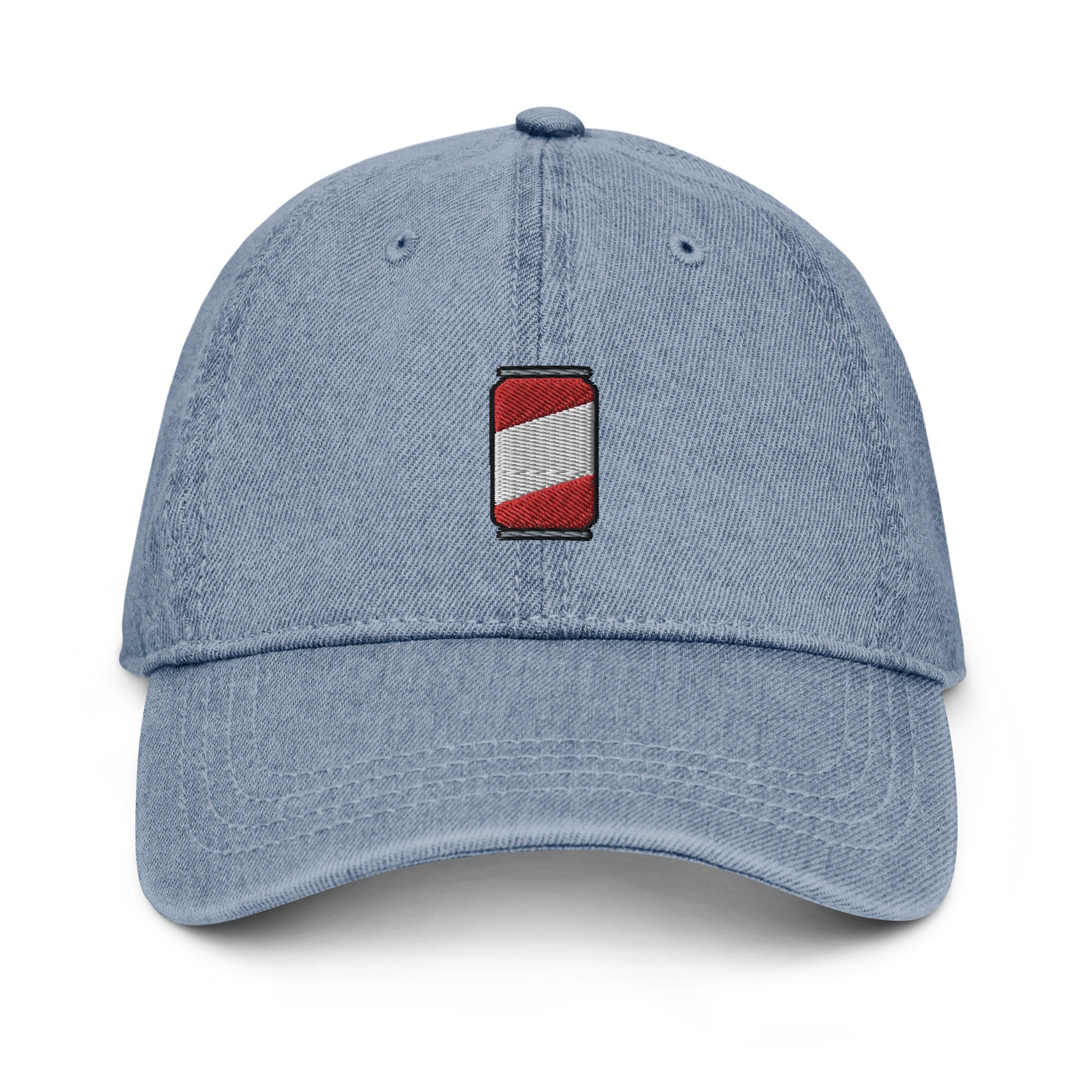 Soda Can Denim Hat, Premium Embroidered Denim Cap, Hat Embroidery Gift - Multiple Colors