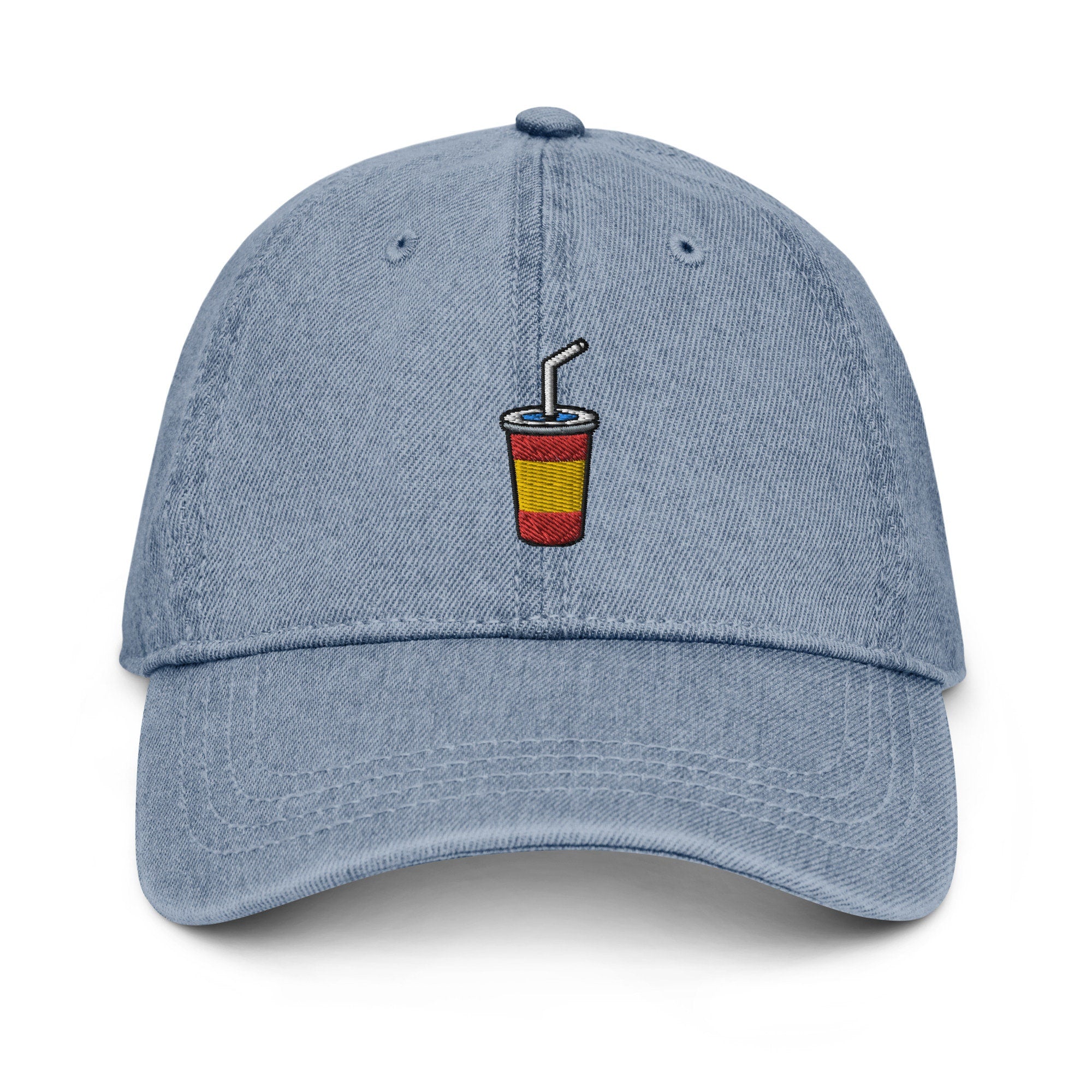 Cup Denim Hat, Premium Embroidered Denim Cap, Hat Embroidery Gift - Multiple Colors