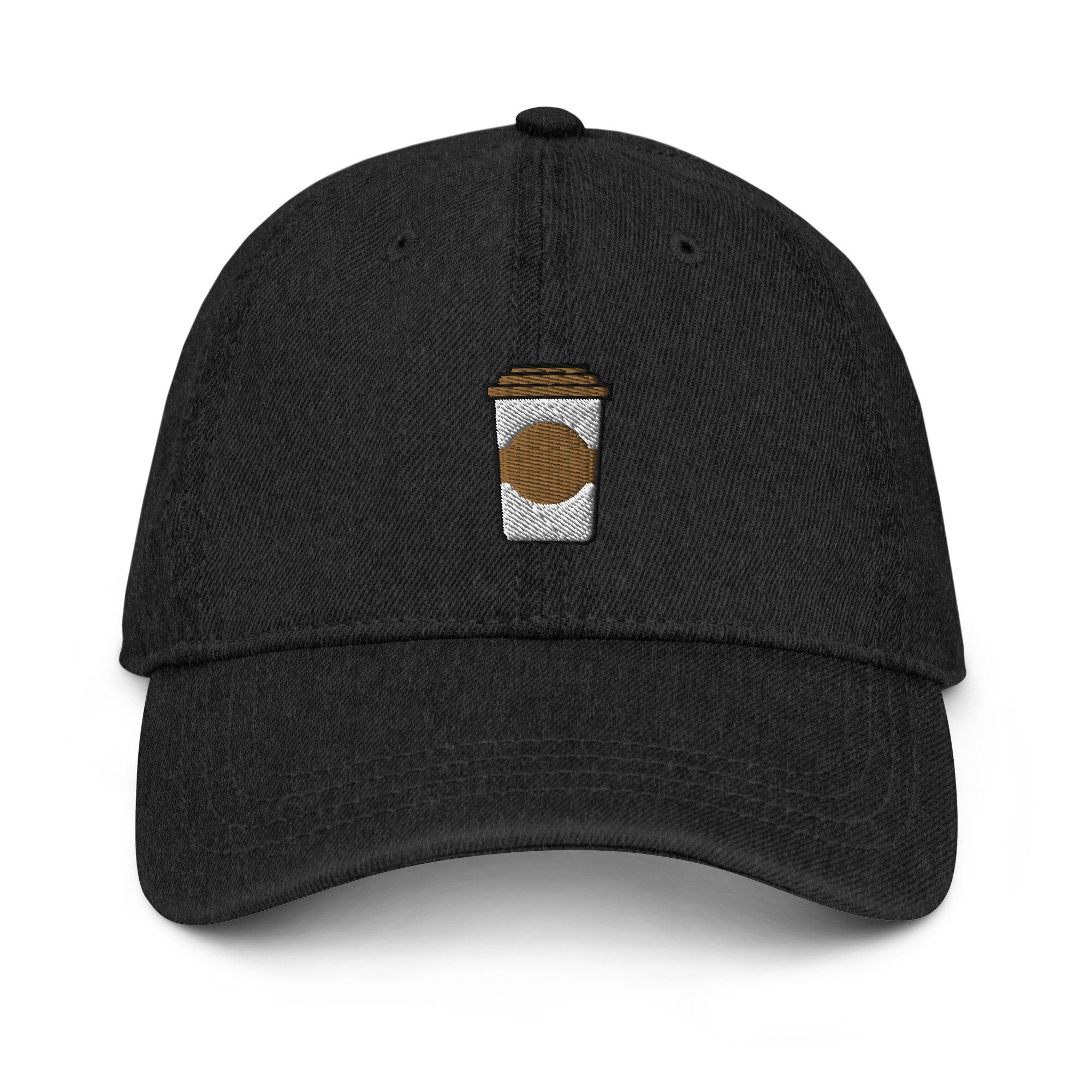 Coffee Denim Hat, Premium Embroidered Denim Cap, Hat Embroidery Gift - Multiple Colors