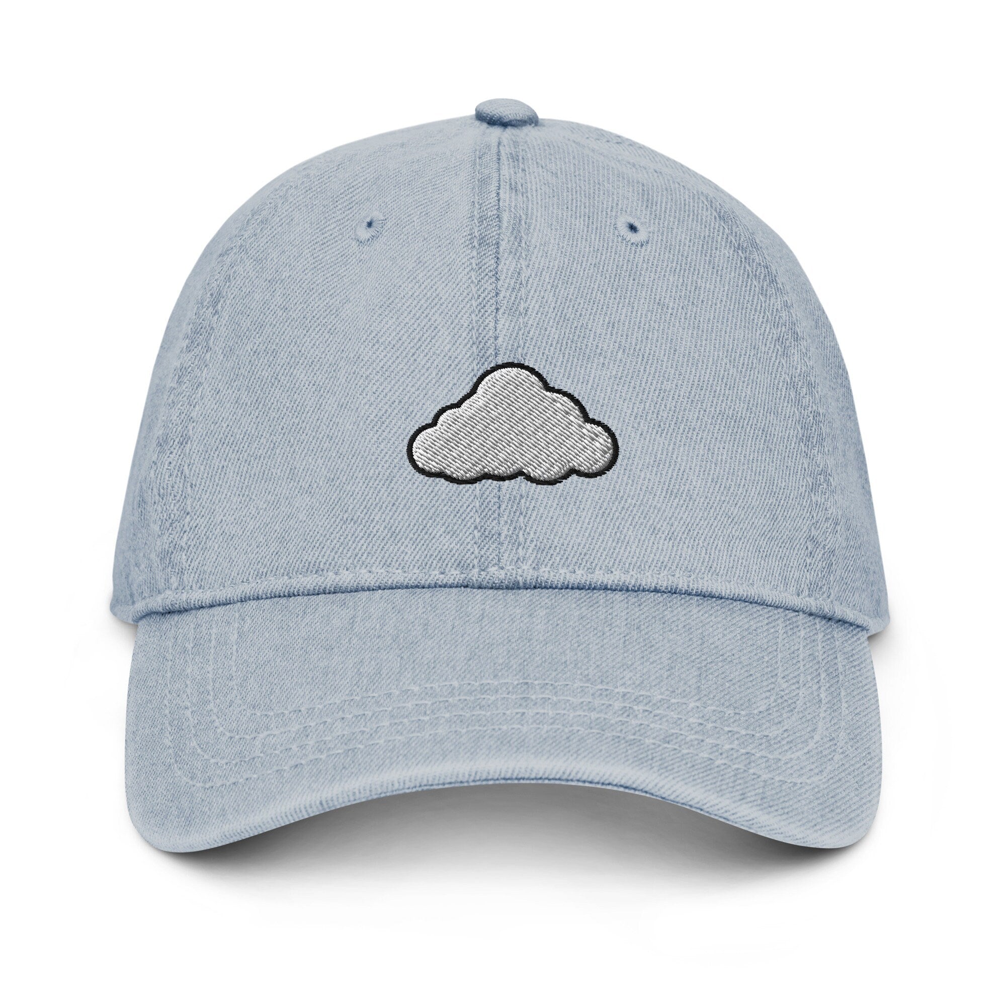 Cloud Denim Hat, Premium Embroidered Denim Cap, Hat Embroidery Gift - Multiple Colors