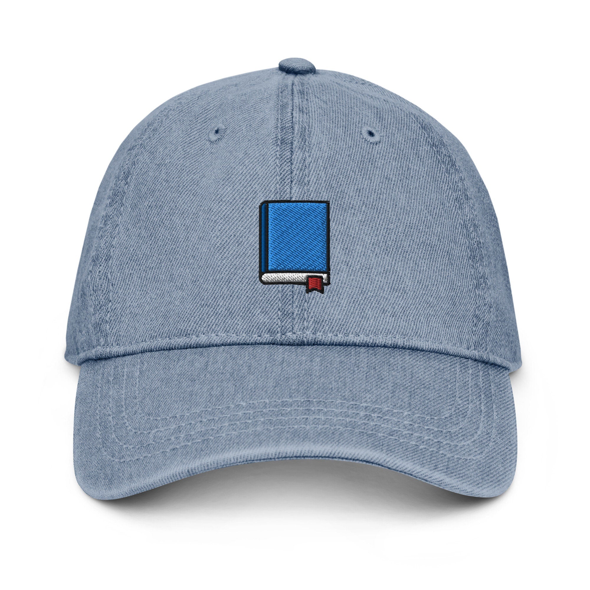 Book Denim Hat, Premium Embroidered Denim Cap, Hat Embroidery Gift - Multiple Colors