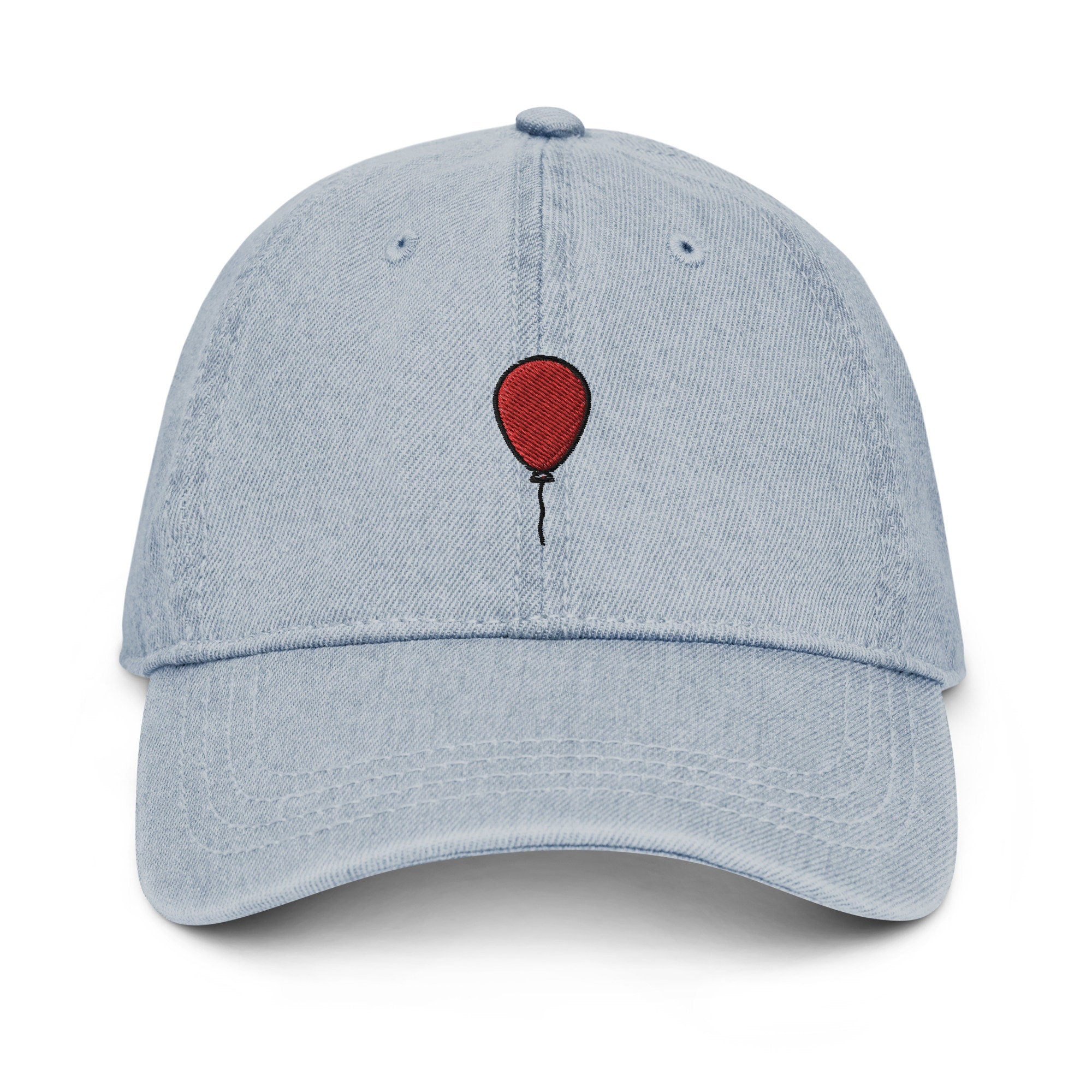 Balloon Denim Hat, Premium Embroidered Denim Cap, Hat Embroidery Gift - Multiple Colors