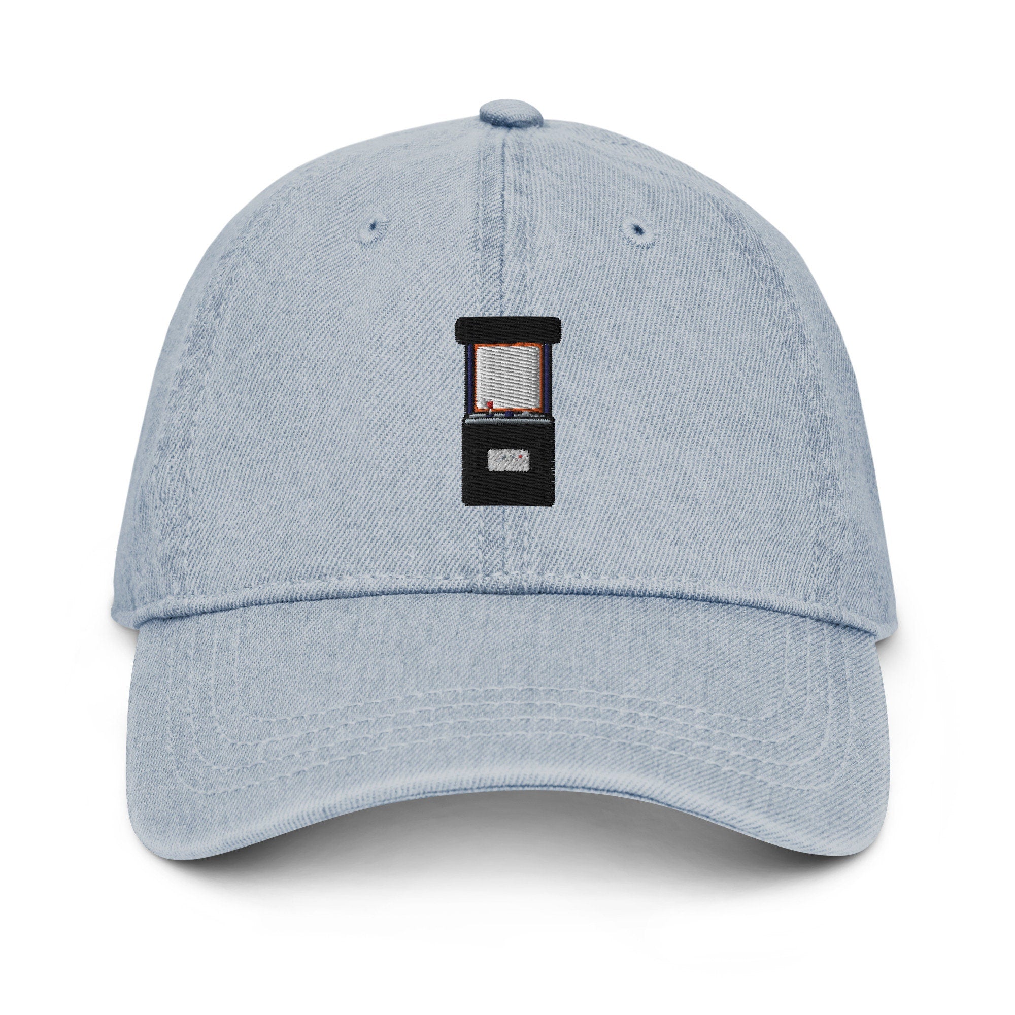 Arcade Machine Denim Hat, Premium Embroidered Denim Cap, Hat Embroidery Gift - Multiple Colors