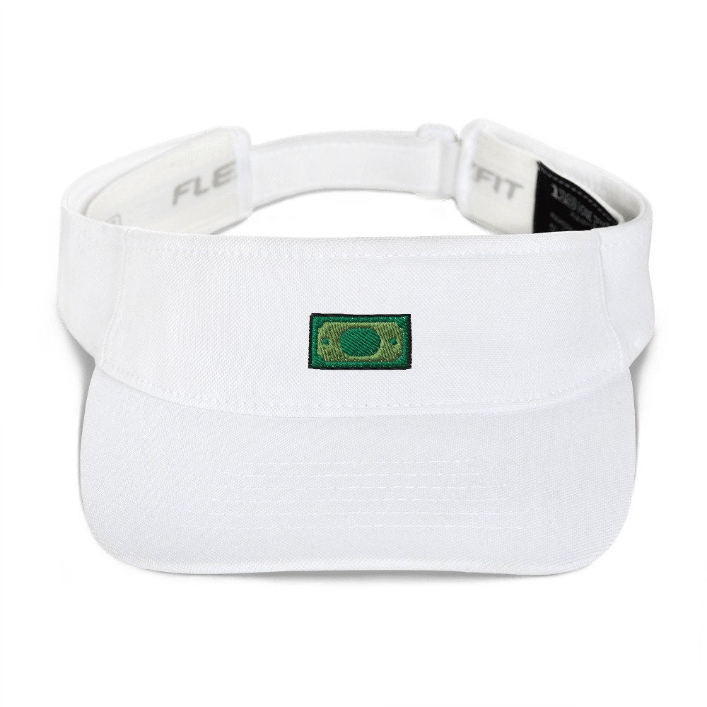 Money Embroidered Visor, Premium Summer Visor,  Adjustable Beach Sun Hat - Multiple Colors