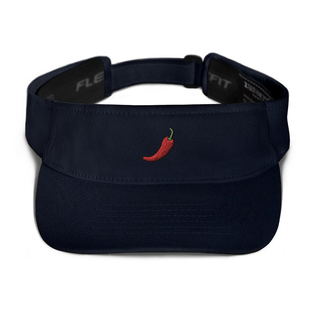 Pepper Embroidered Visor, Premium Summer Visor,  Adjustable Beach Sun Hat - Multiple Colors