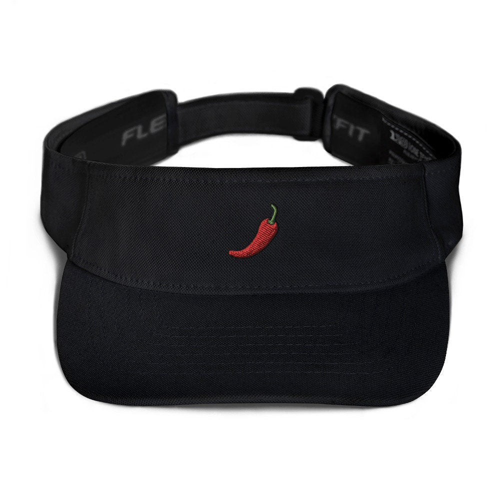 Pepper Embroidered Visor, Premium Summer Visor,  Adjustable Beach Sun Hat - Multiple Colors