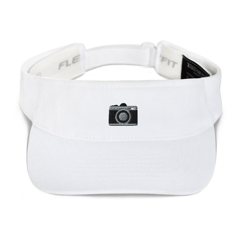 Camera Embroidered Visor, Premium Summer Visor, Adjustable Beach Sun Hat - Multiple Colors