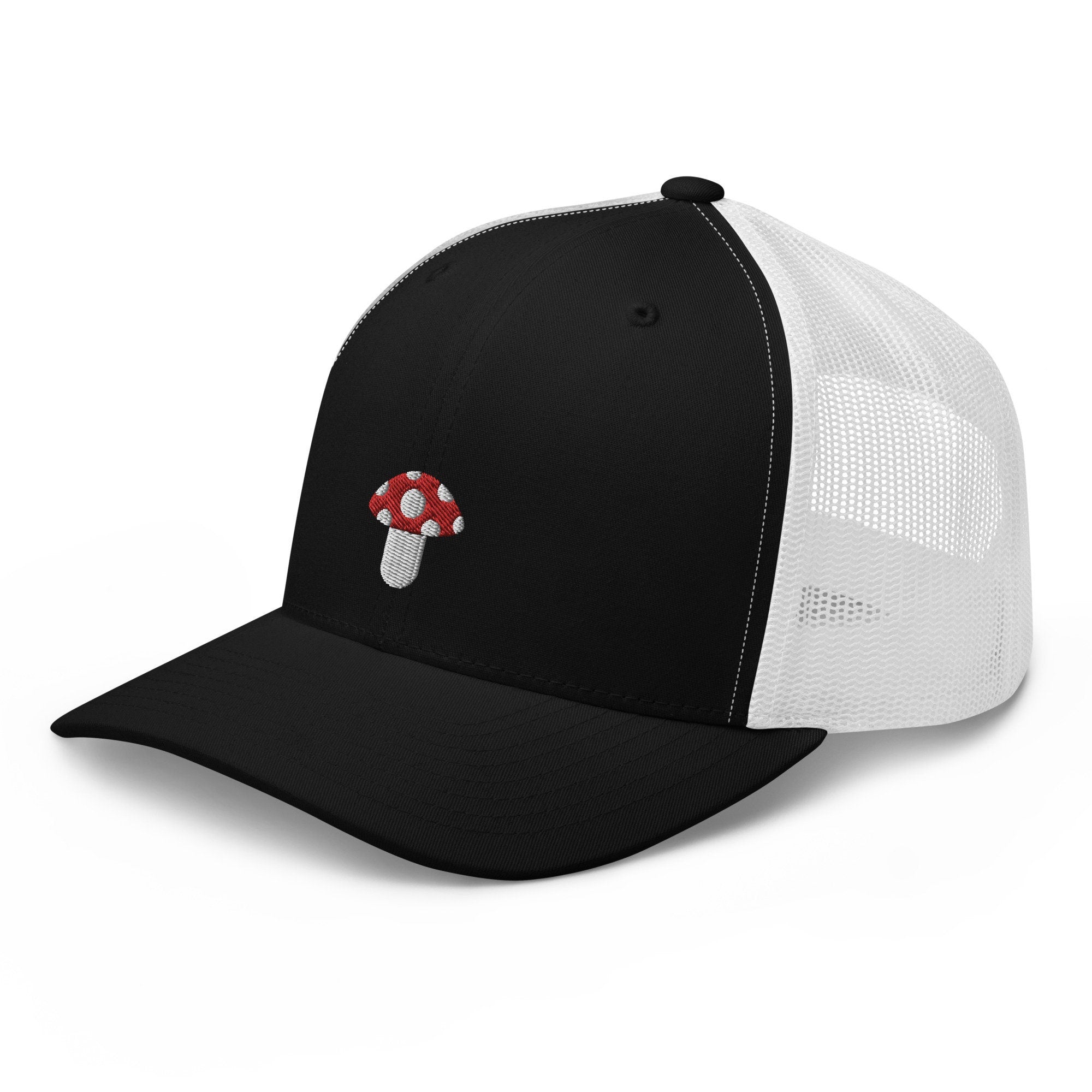 Mushroom Fungus Embroidered Trucker Hat, Mesh Cap Gift