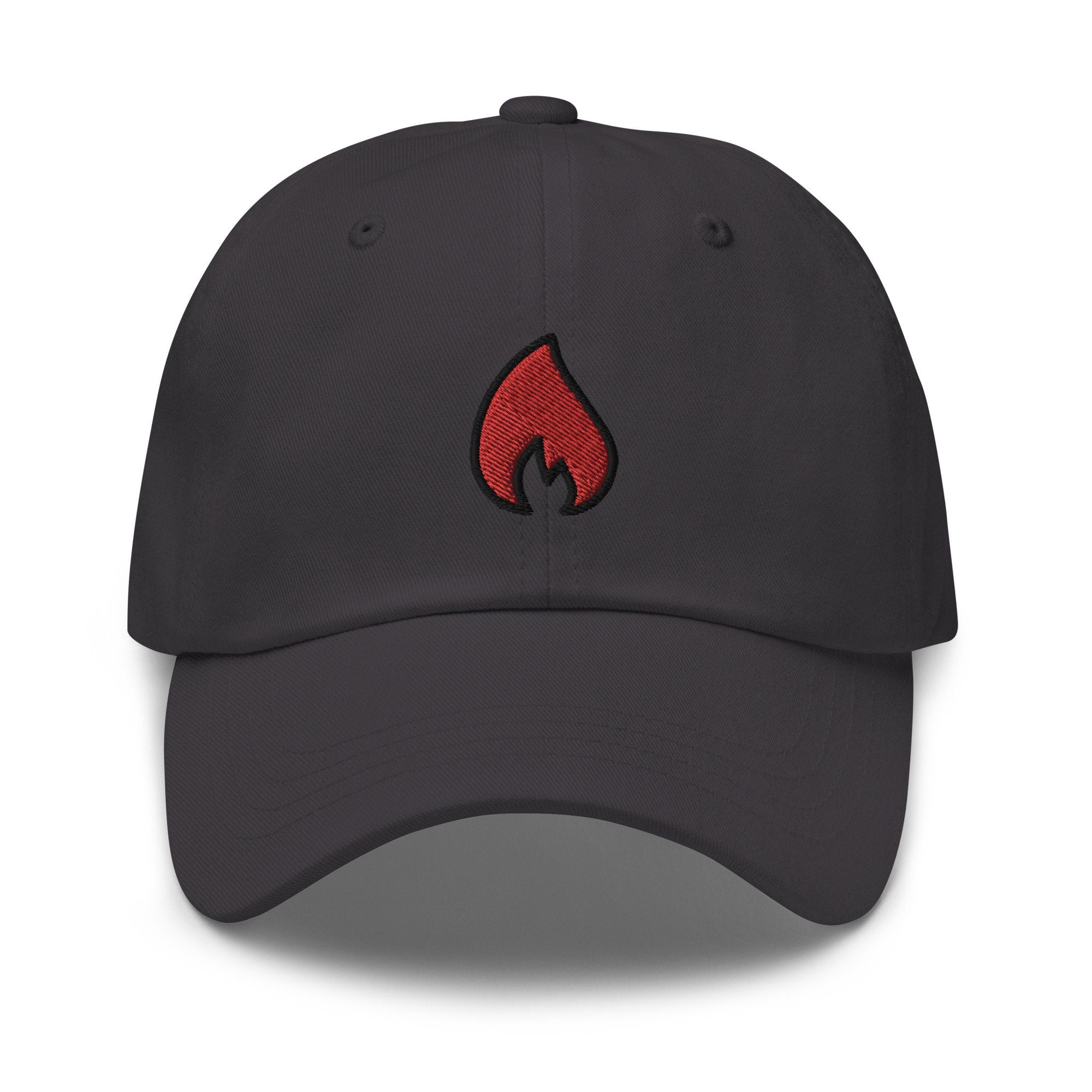 Flame Embroidered Dad Hat