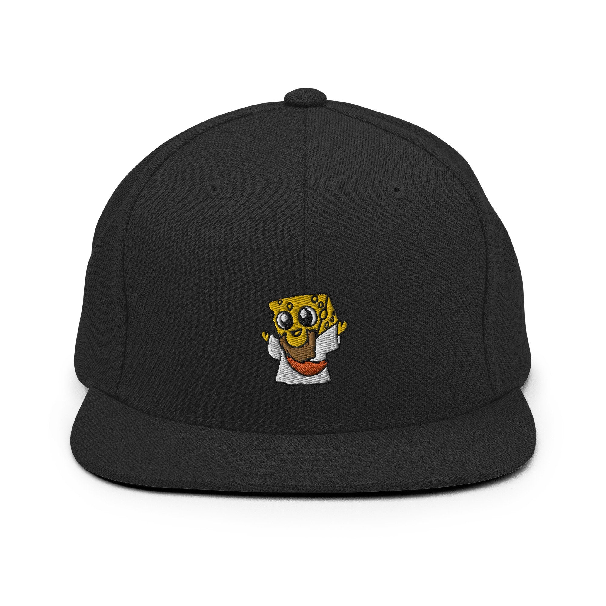 Cheesus Embroidered Snapback Hat, Cap Gift, Embroidered Snapback Hat, Flat Bill Snapback
