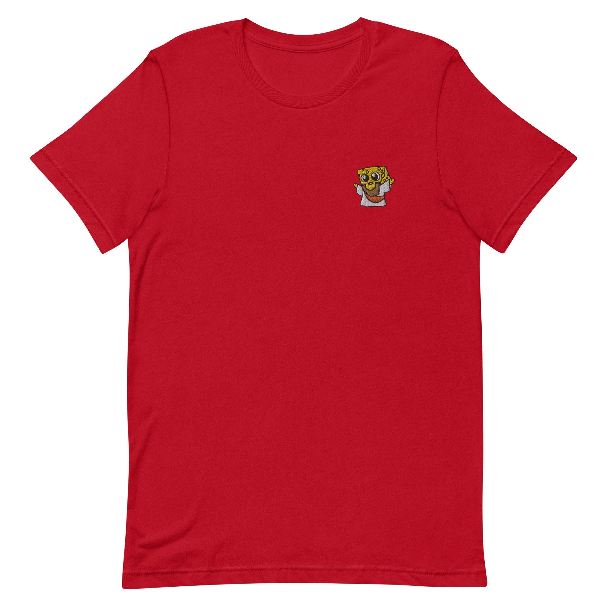 Cheesus Embroidered Men's T-Shirt Gift for Boyfriend, Men's Short Sleeve Shirt - Multiple Colors