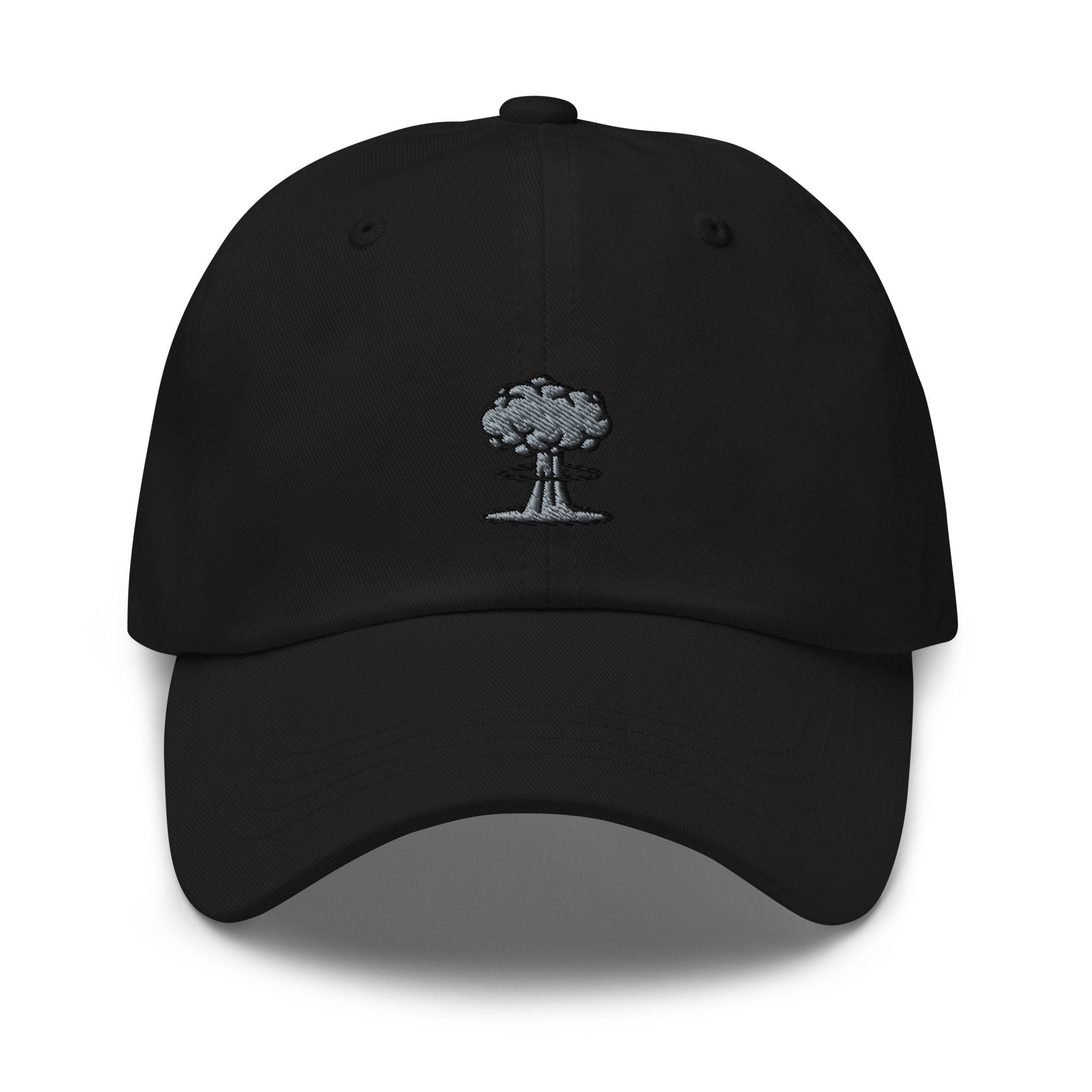 Mushroom Cloud Explosion Embroidered Dad Hat