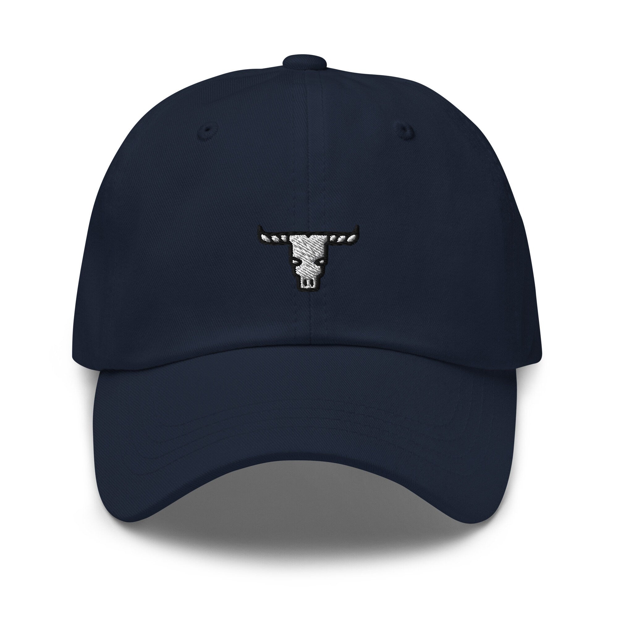 Bull Skull Embroidered Dad Hat