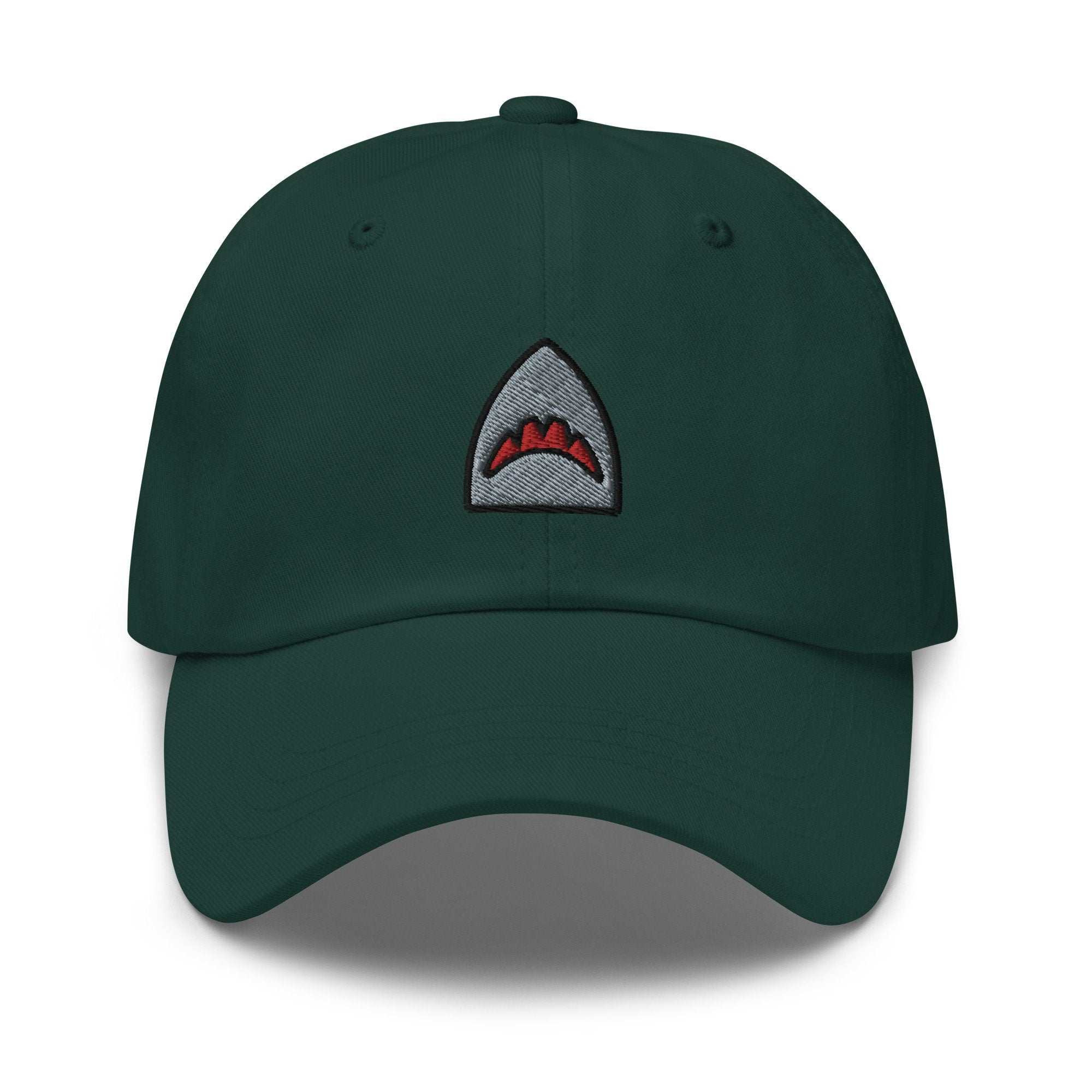 Shark Face Embroidered Dad Hat