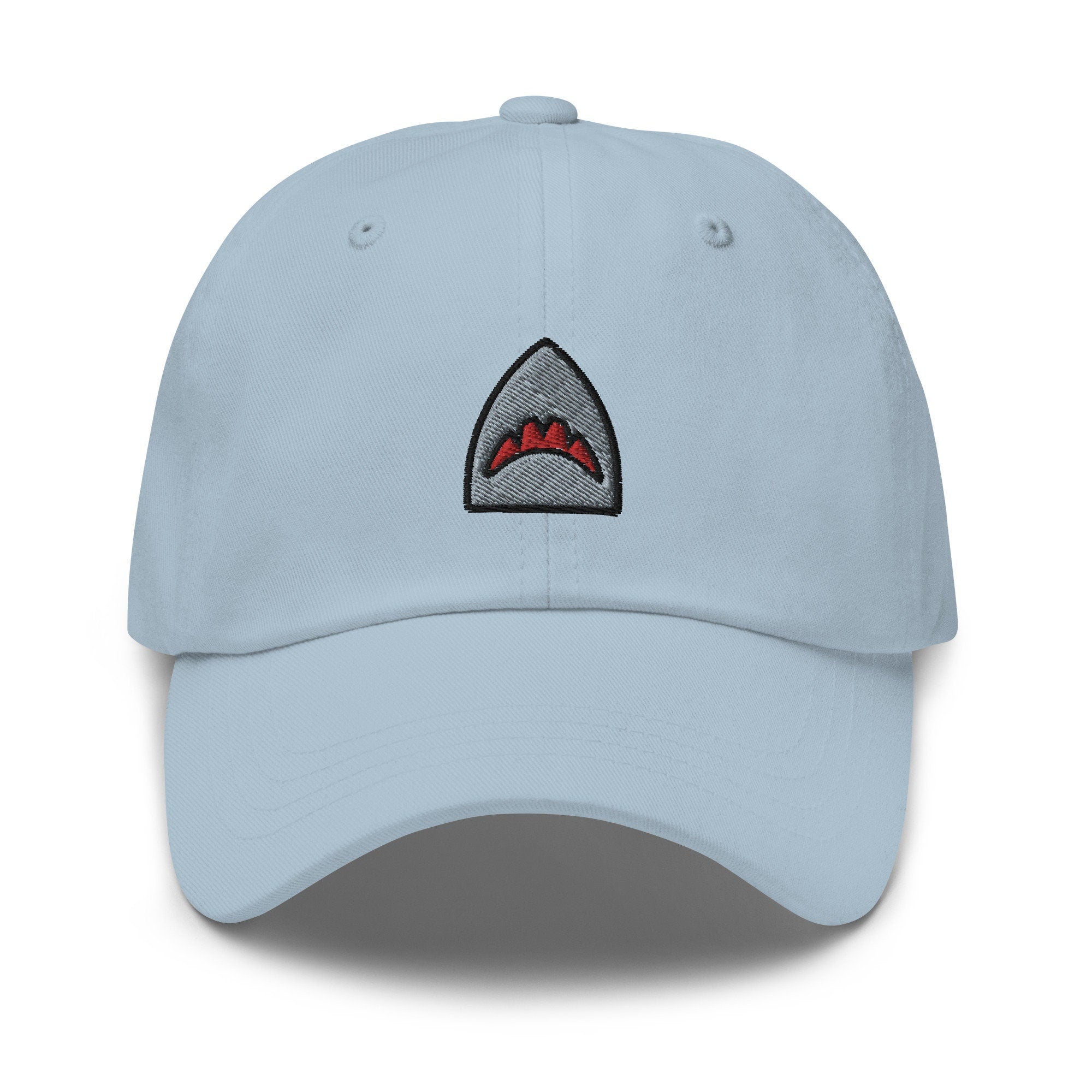 Shark Face Embroidered Dad Hat