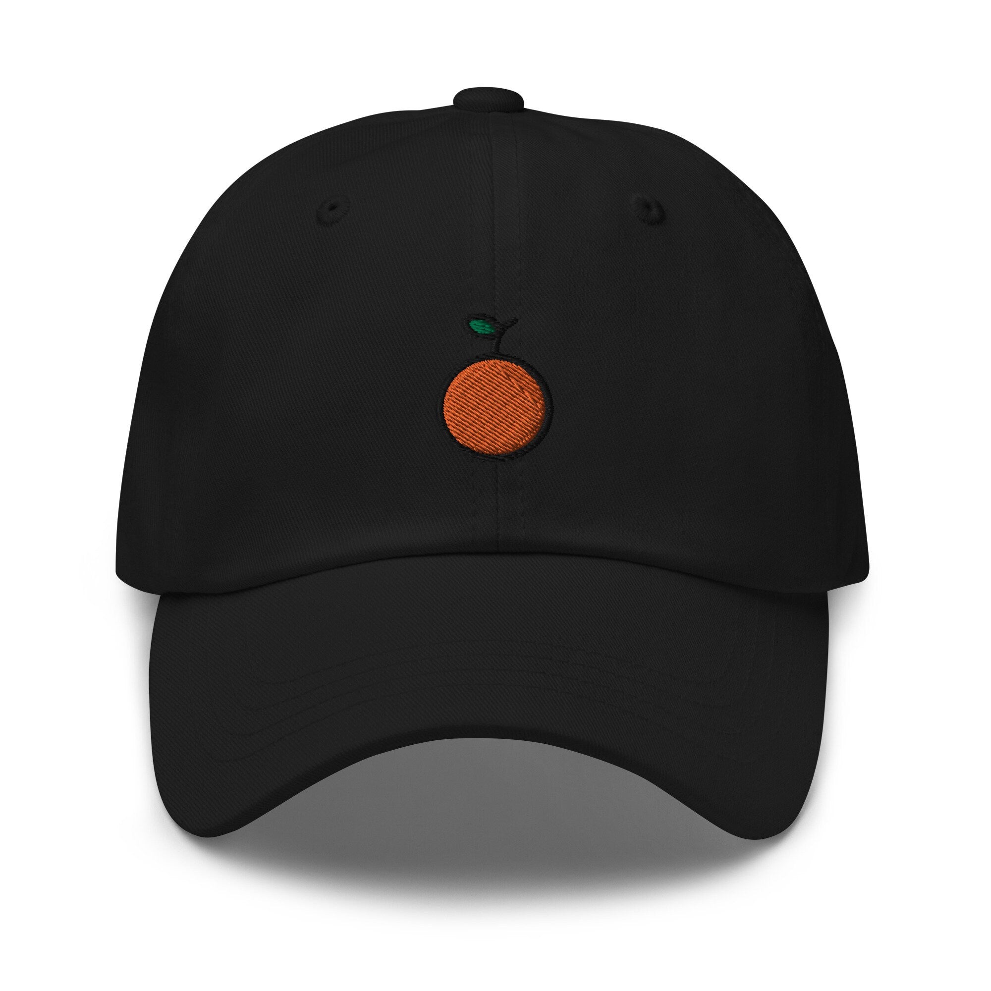 Orange Embroidered Dad Hat