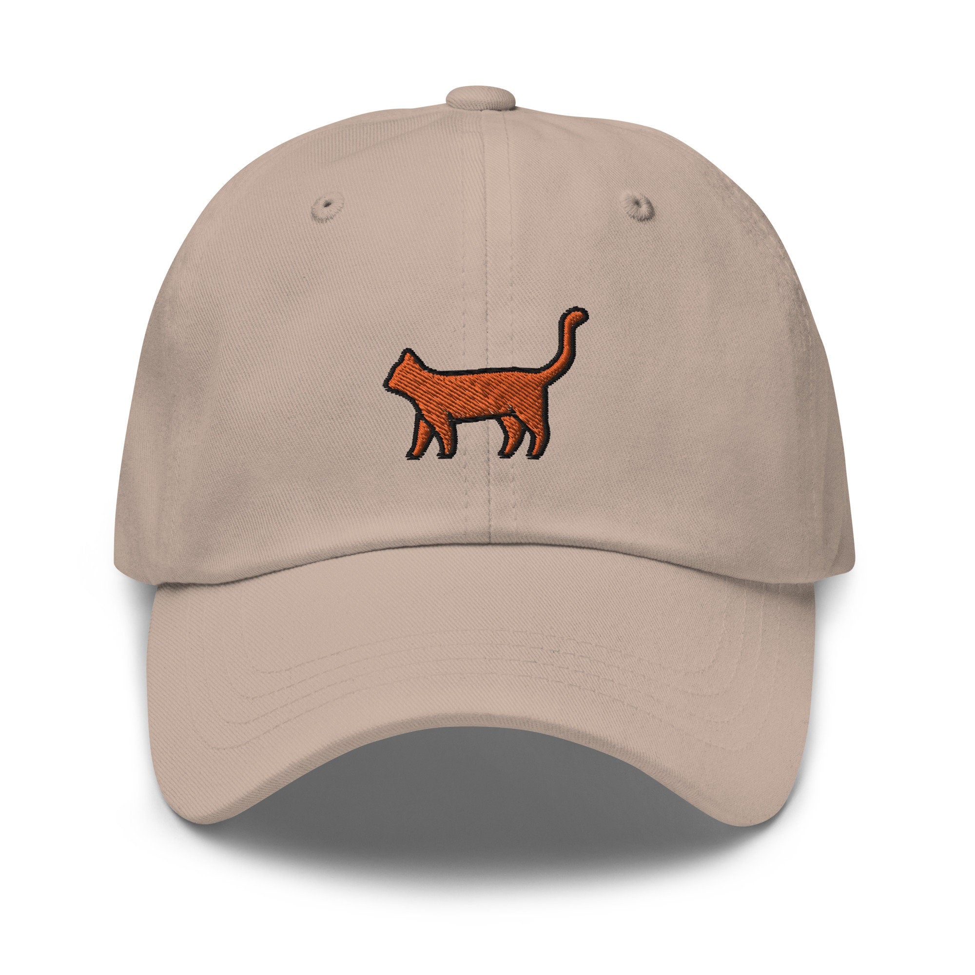 Orange Tabby Cat Embroidered Dad Hat