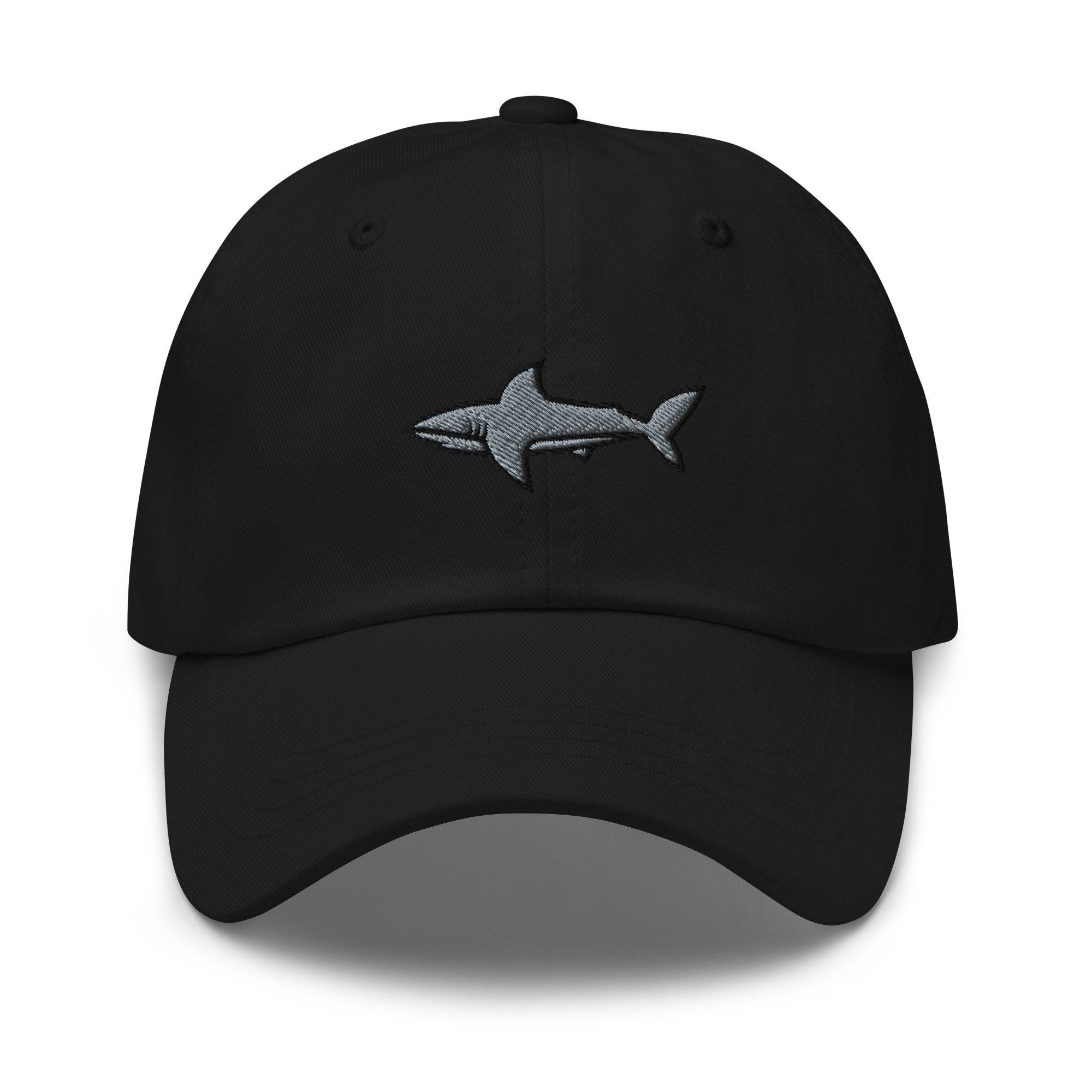 Shark Embroidered Dad Hat