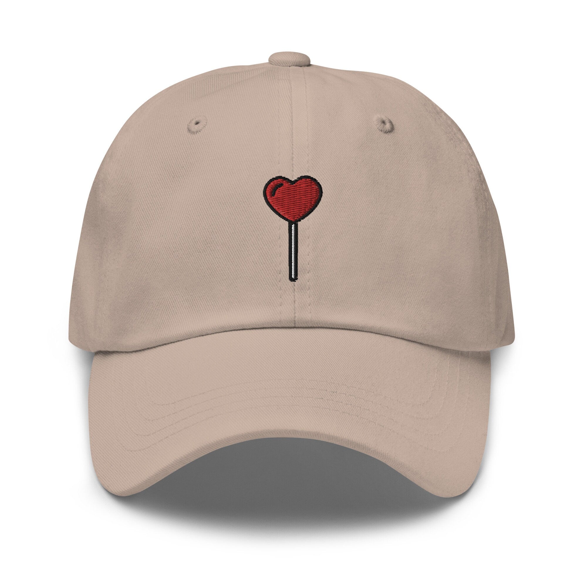 Heart Lollipop Embroidered Dad Hat