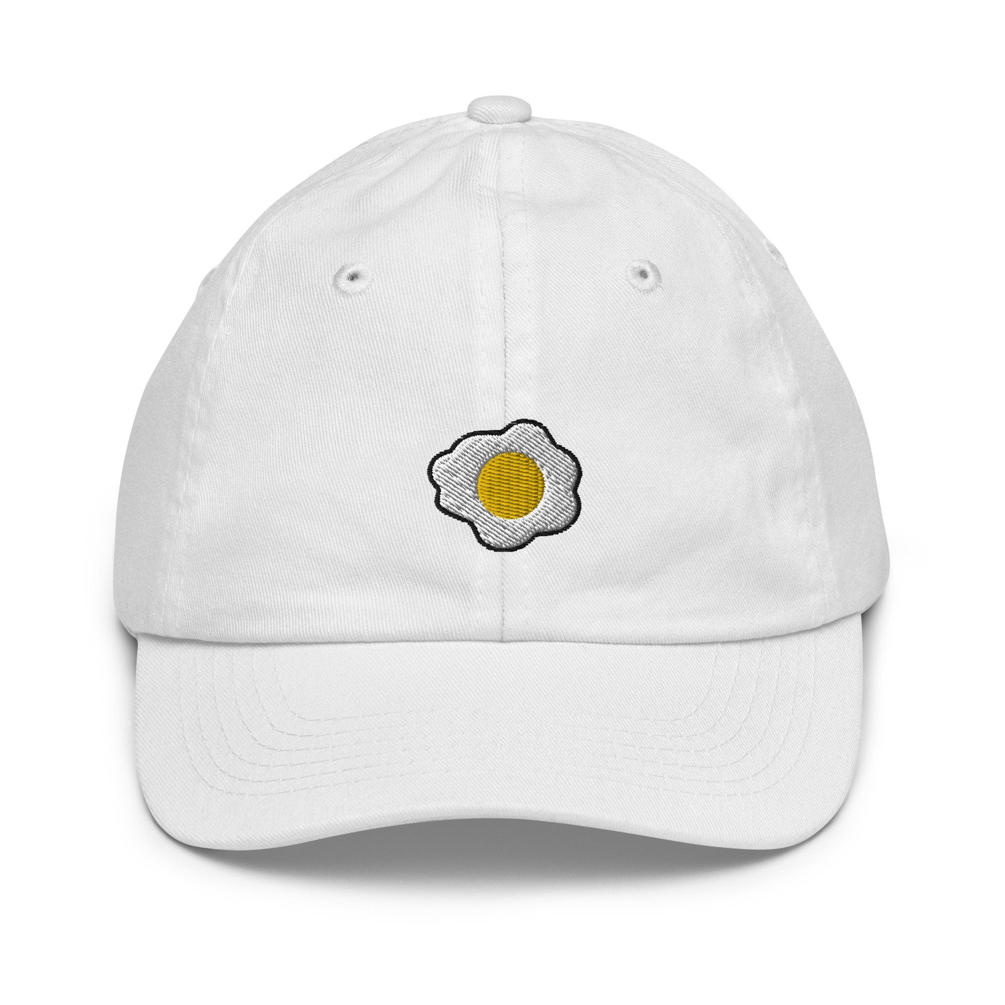 Kids Sunny Side up Egg Youth Baseball Cap, Embroidered Kids Hat, Childrens Hat Gift - Multiple Colors