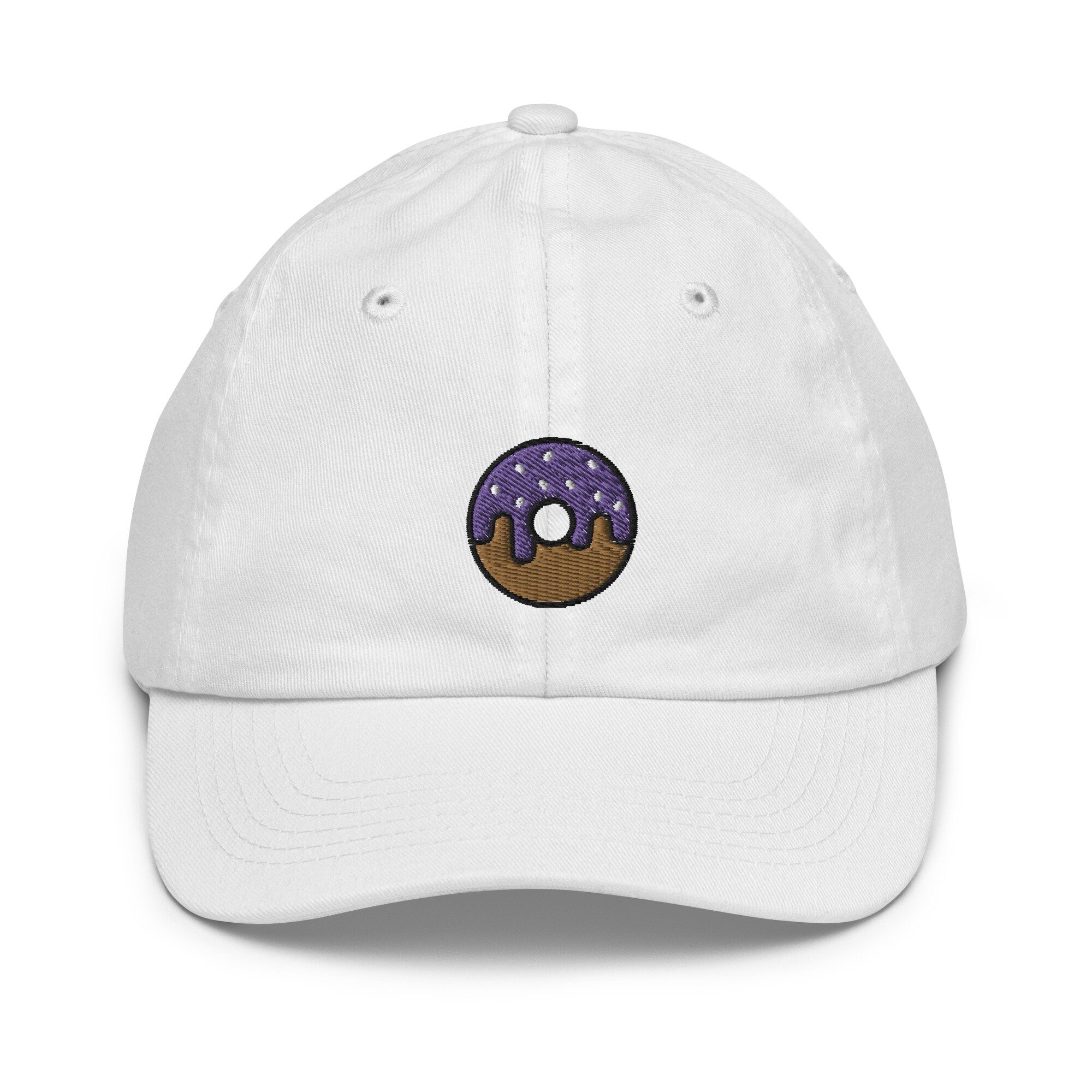 Kids Donut Youth Baseball Cap, Embroidered Kids Hat, Childrens Hat Gift - Multiple Colors