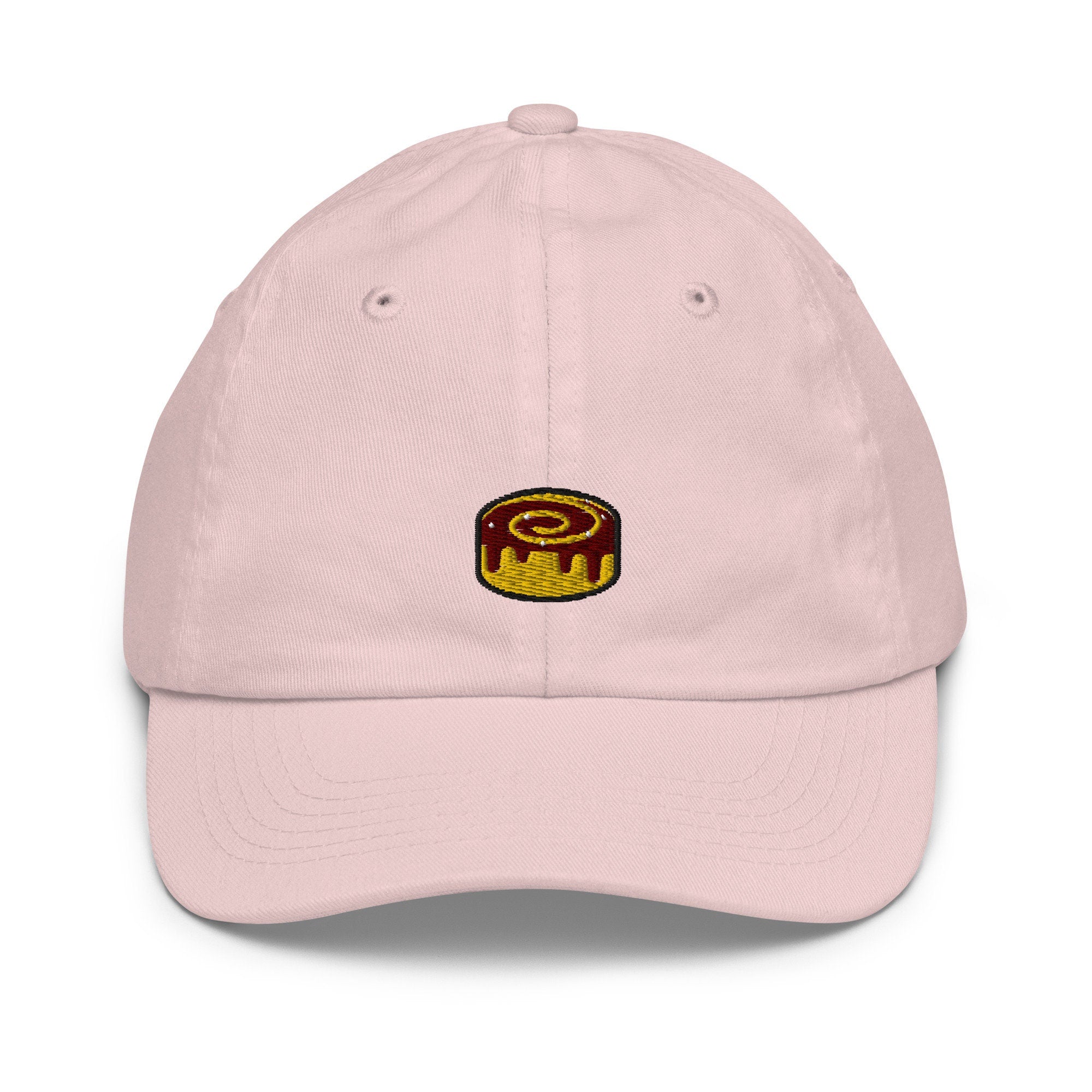 Kids Cinnamon Bun Youth Baseball Cap, Embroidered Kids Hat, Childrens Hat Gift - Multiple Colors