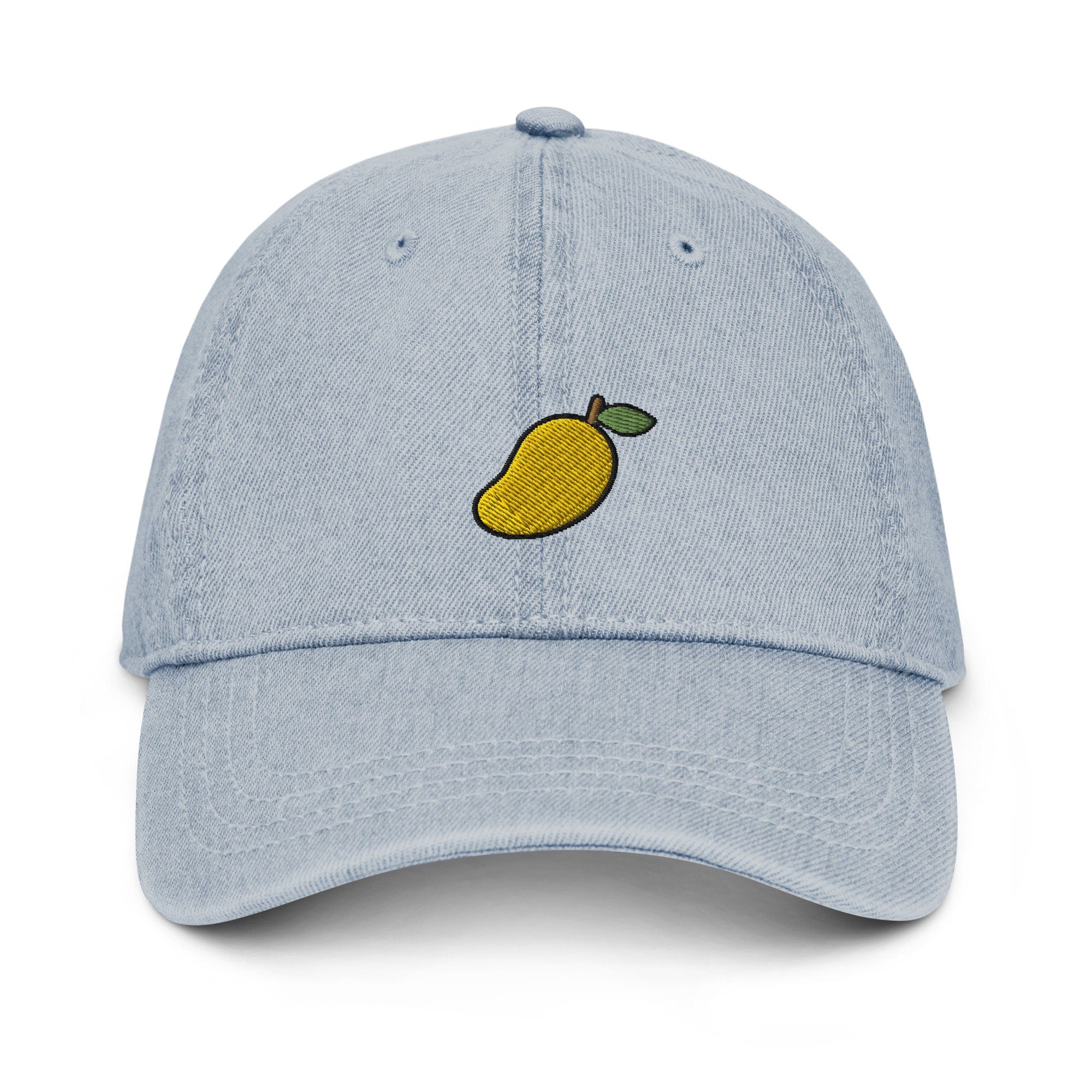 Mango Denim Hat, Premium Embroidered Denim Cap, Hat Embroidery Gift - Multiple Colors