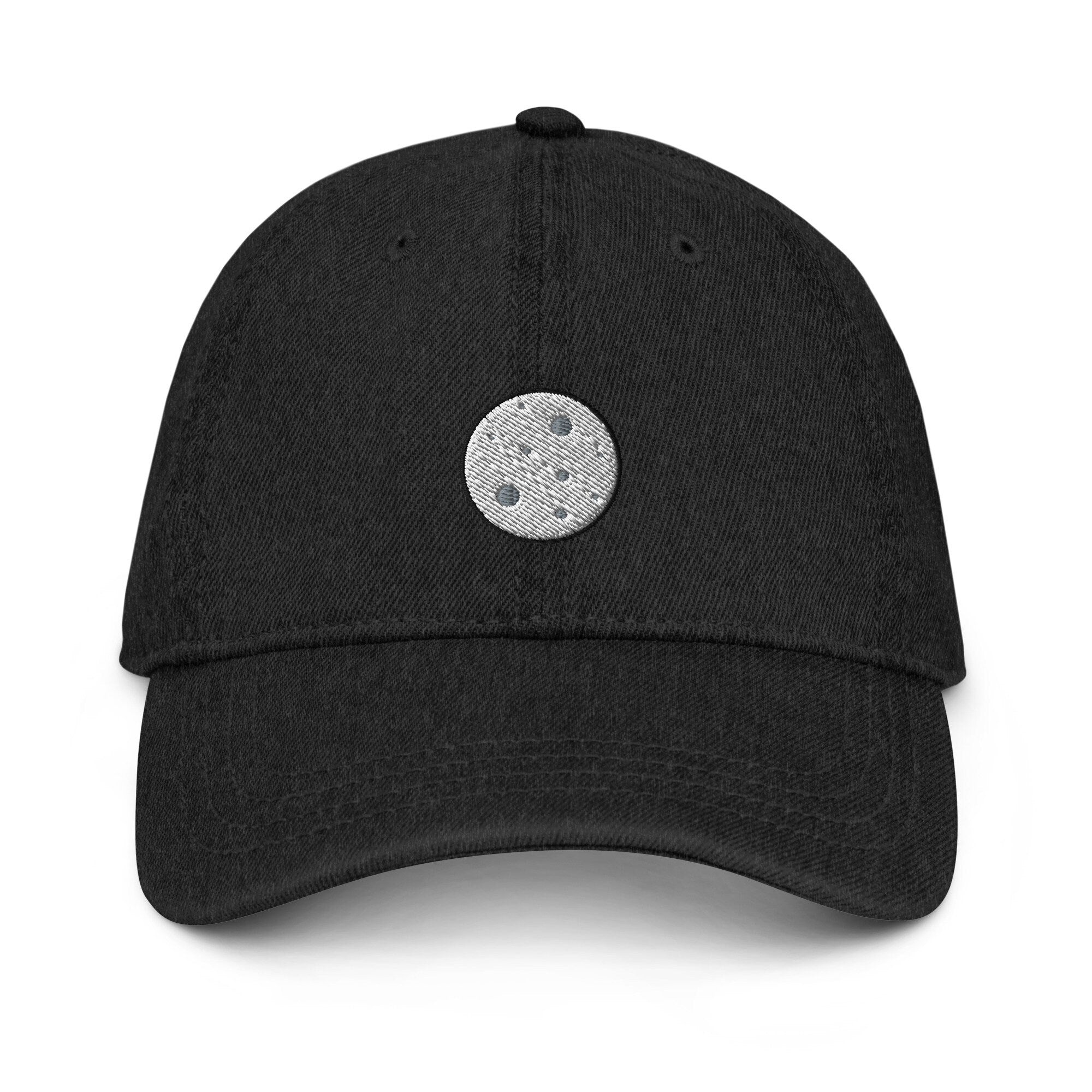 Moon Denim Hat, Premium Embroidered Denim Cap, Hat Embroidery Gift - Multiple Colors