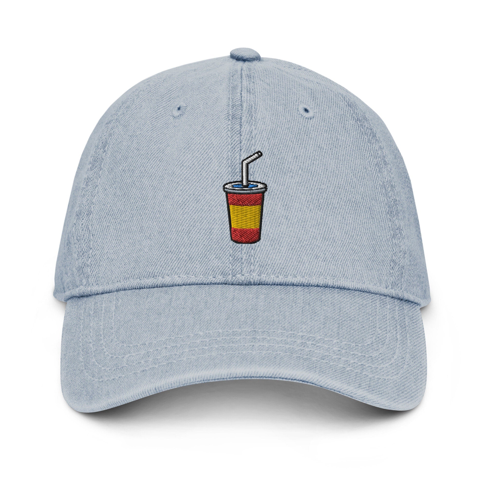 Cup Denim Hat, Premium Embroidered Denim Cap, Hat Embroidery Gift - Multiple Colors