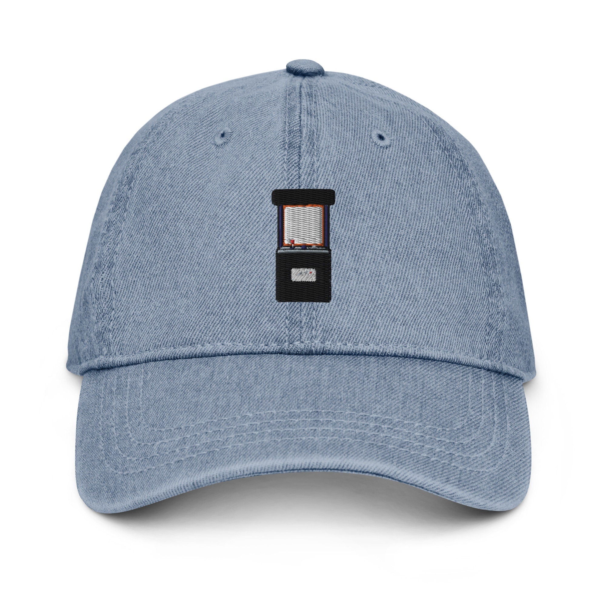 Arcade Machine Denim Hat, Premium Embroidered Denim Cap, Hat Embroidery Gift - Multiple Colors