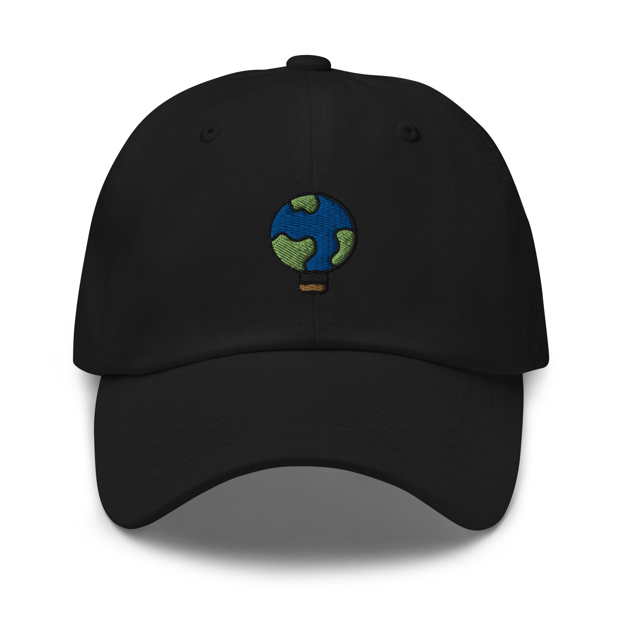Earth Hot Air Balloons Embroidered Dad Hat