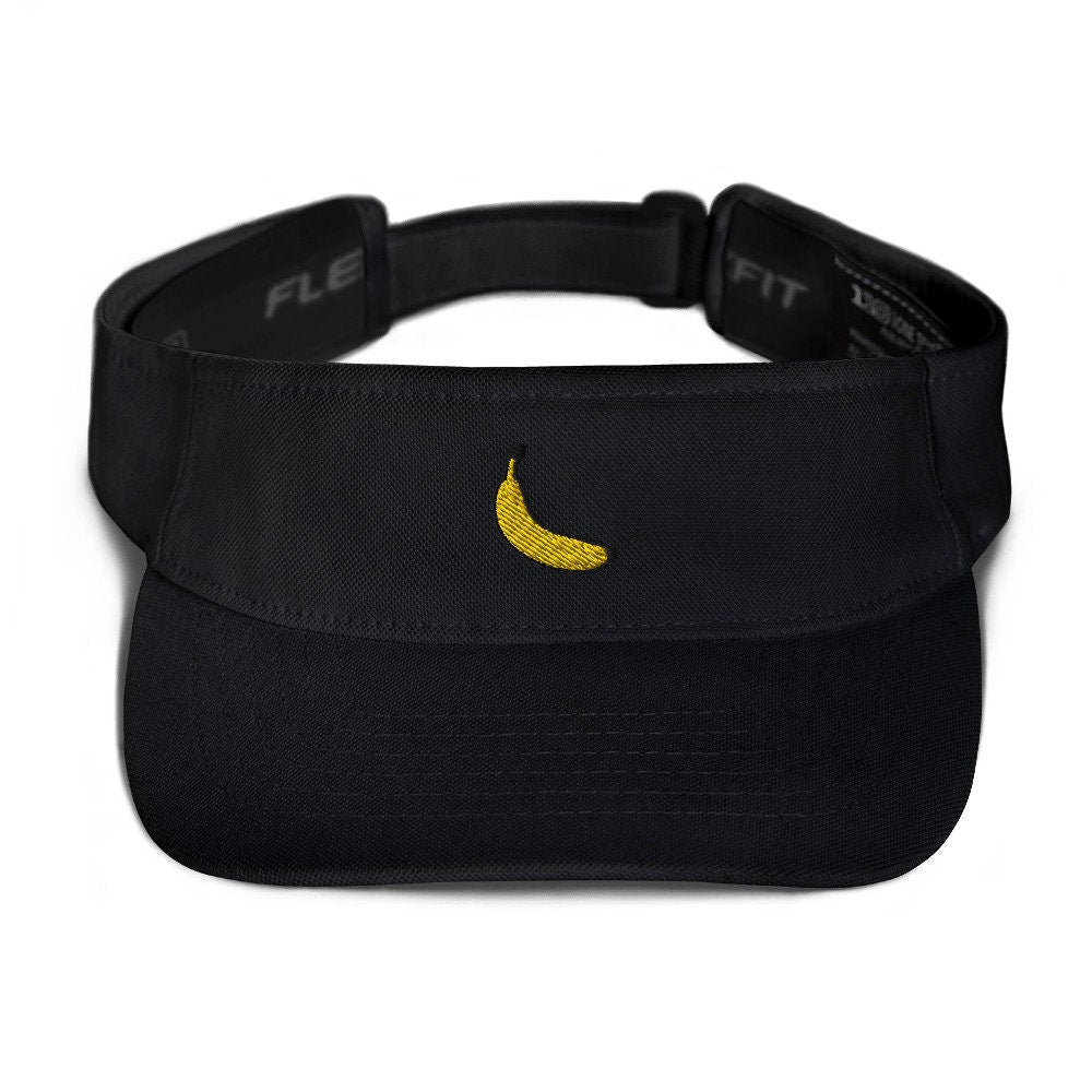 Banana Embroidered Visor, Premium Summer Visor,  Adjustable Beach Sun Hat - Multiple Colors