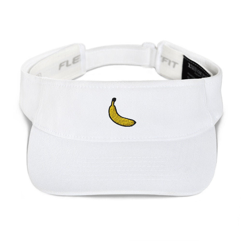 Banana Embroidered Visor, Premium Summer Visor,  Adjustable Beach Sun Hat - Multiple Colors