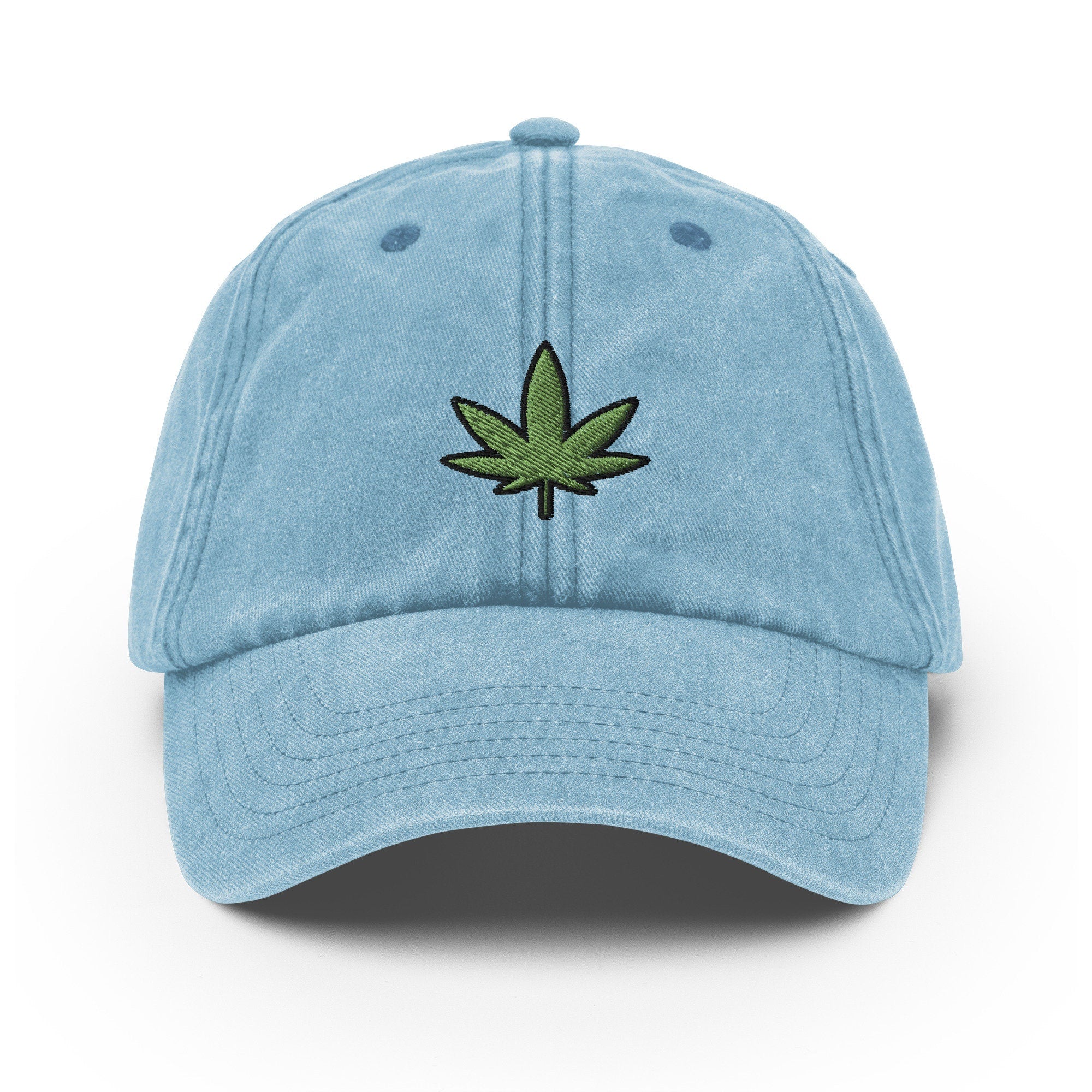 Weed Vintage Hat, Aged Dad Cap, Faded Baseball Cap Gift - Multiple Colors