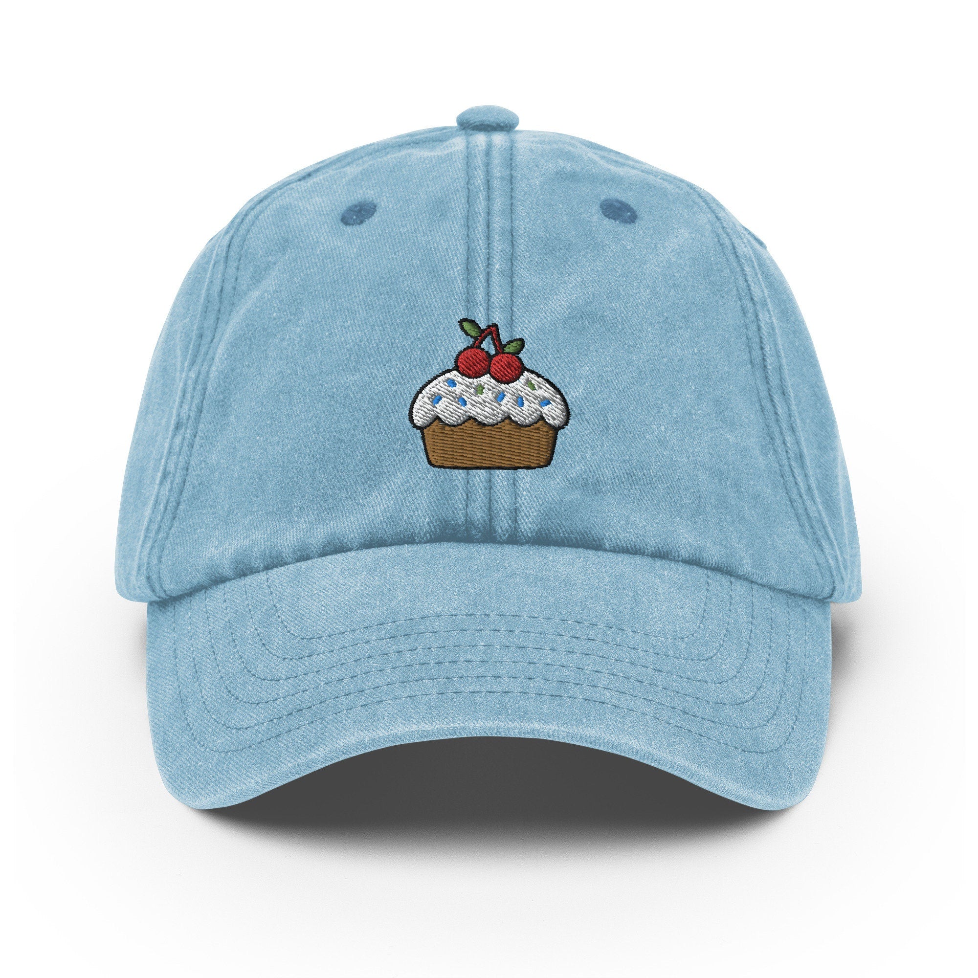Cupcake Vintage Hat, Aged Dad Cap, Faded Baseball Cap Gift - Multiple Colors