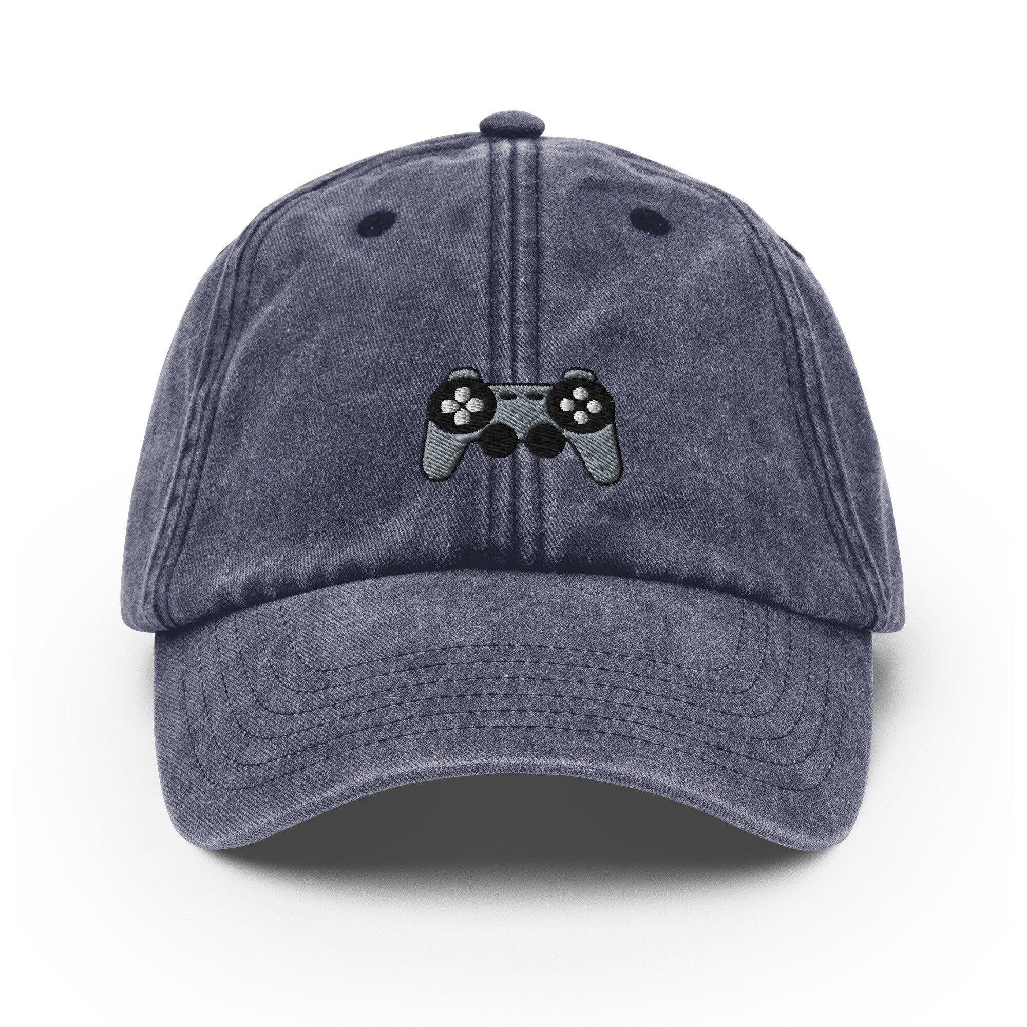 Videogame Controller Vintage Hat, Aged Dad Cap, Faded Baseball Cap Gift - Multiple Colors