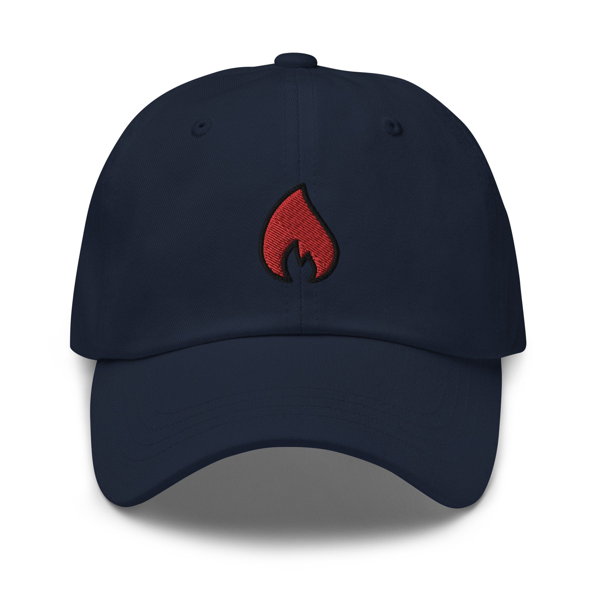 Flame Embroidered Dad Hat