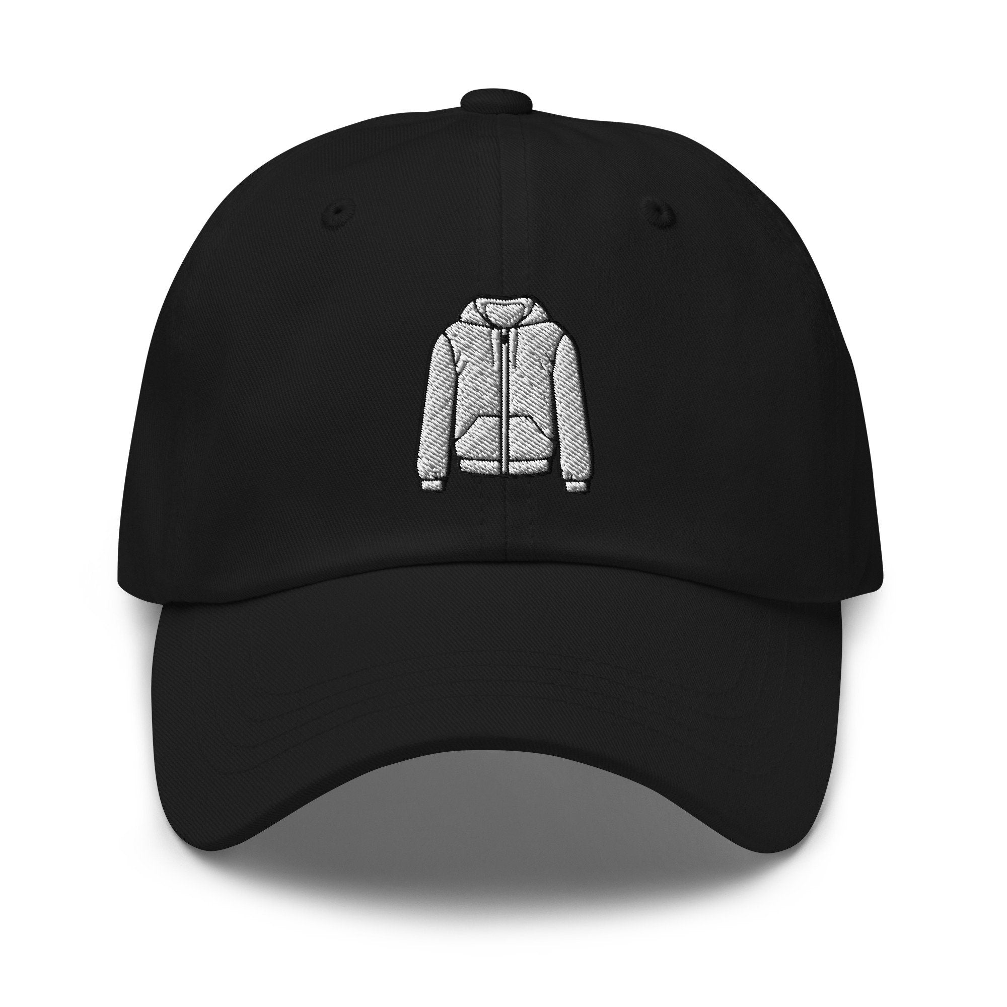 White Hoodie Embroidered Dad Hat