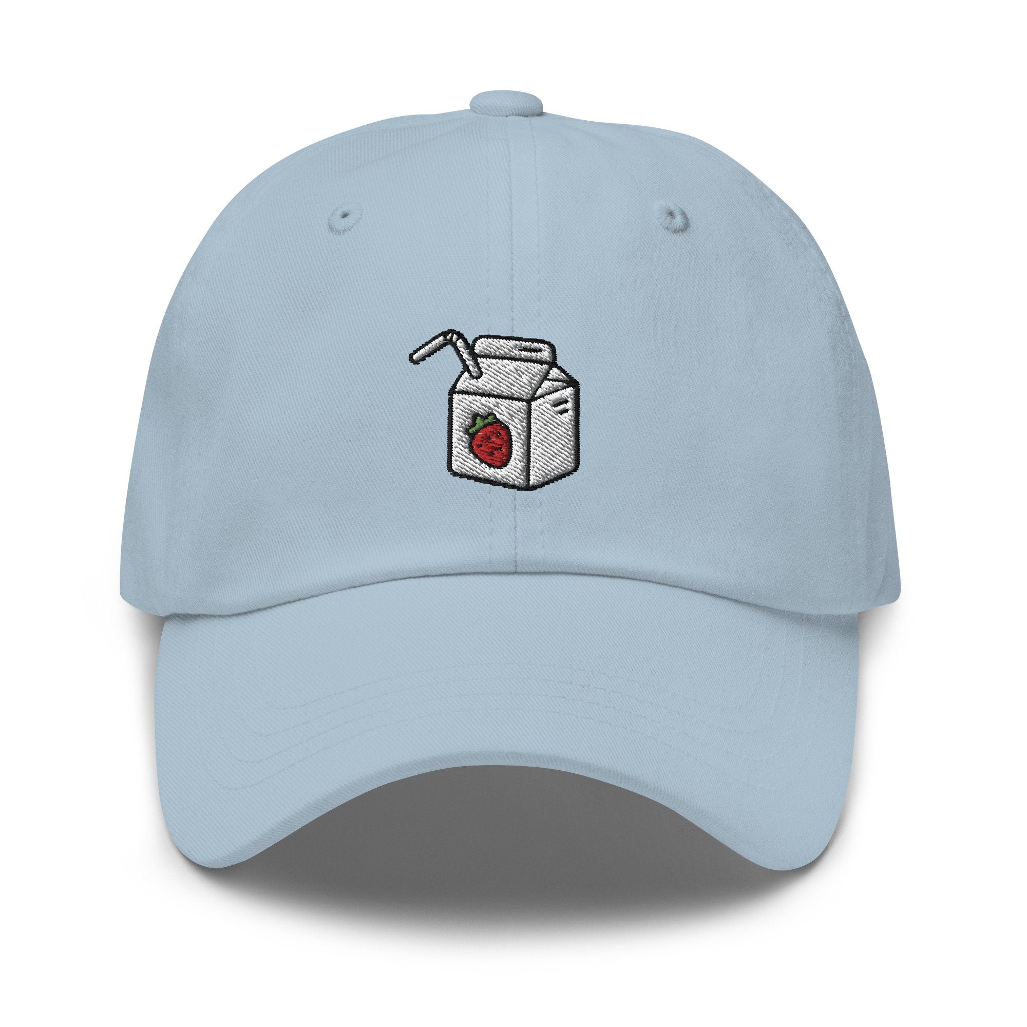 Strawberry Milk Embroidered Dad Hat