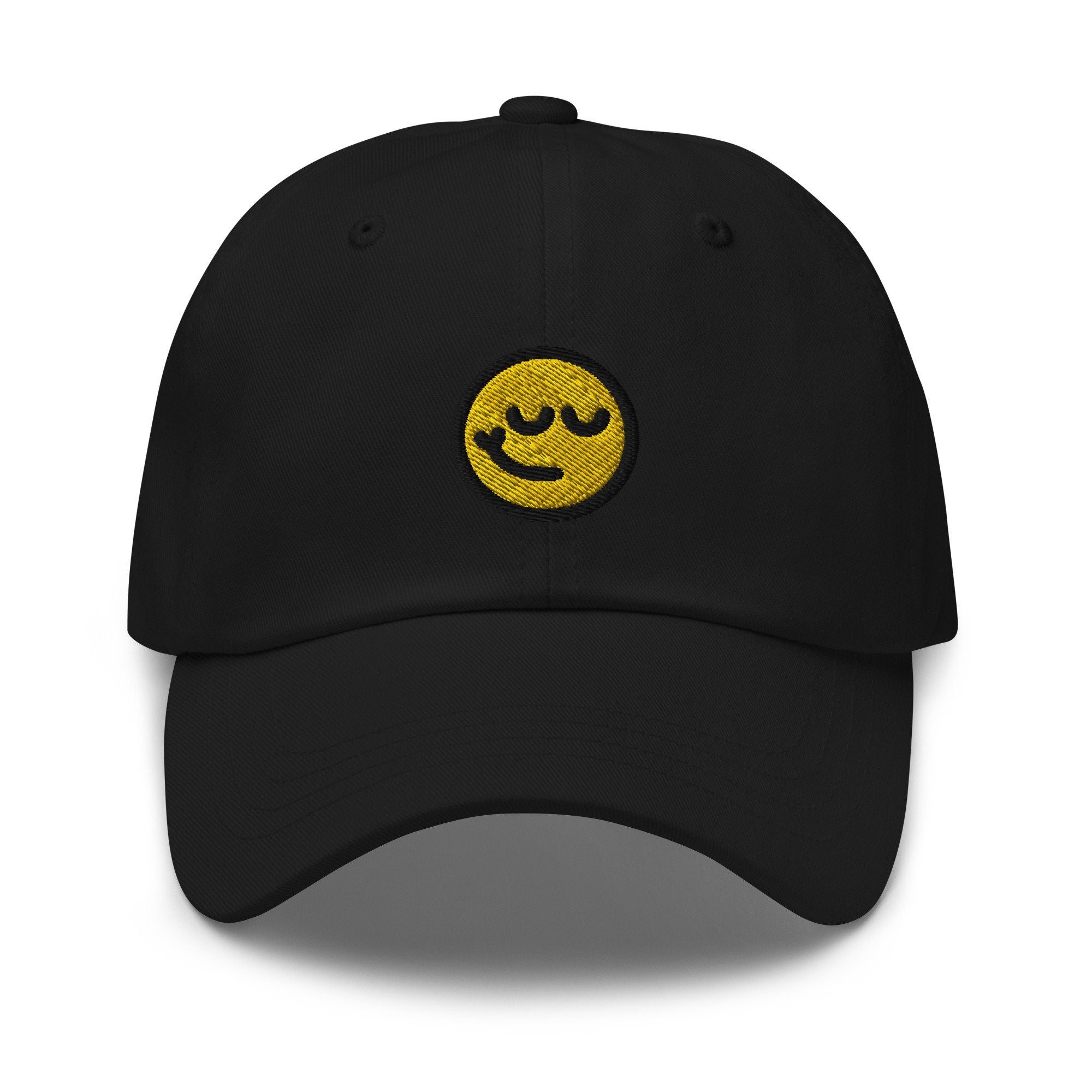 Smirk Emoji Embroidered Dad Hat