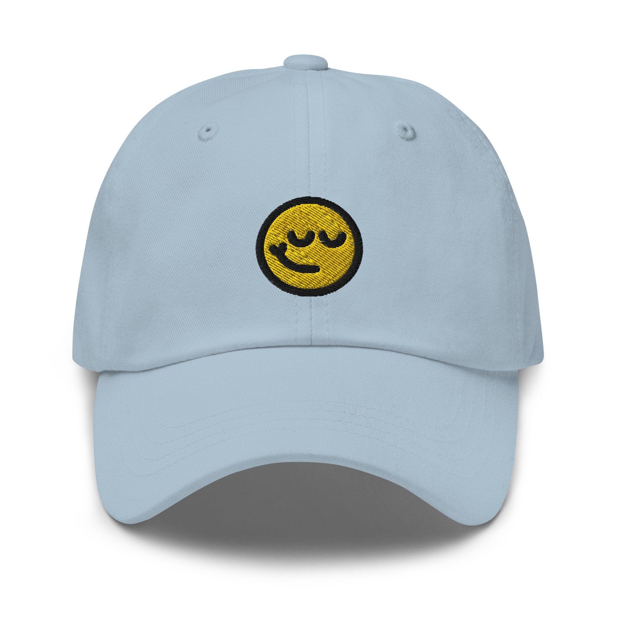 Smirk Emoji Embroidered Dad Hat