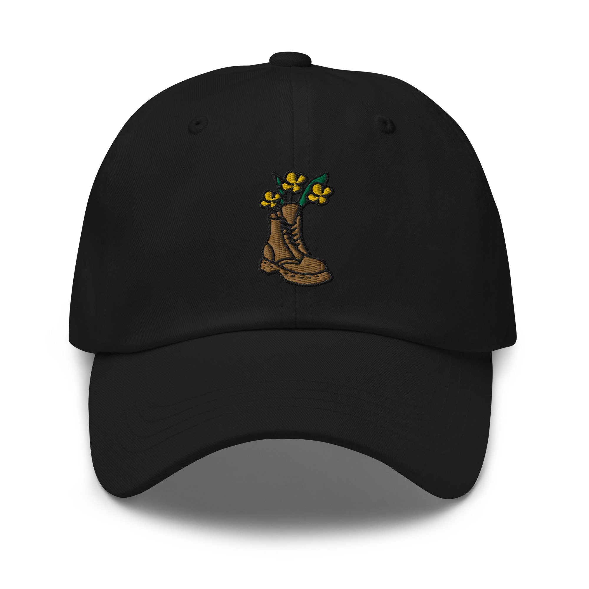 Flower Boots Embroidered Dad Hat