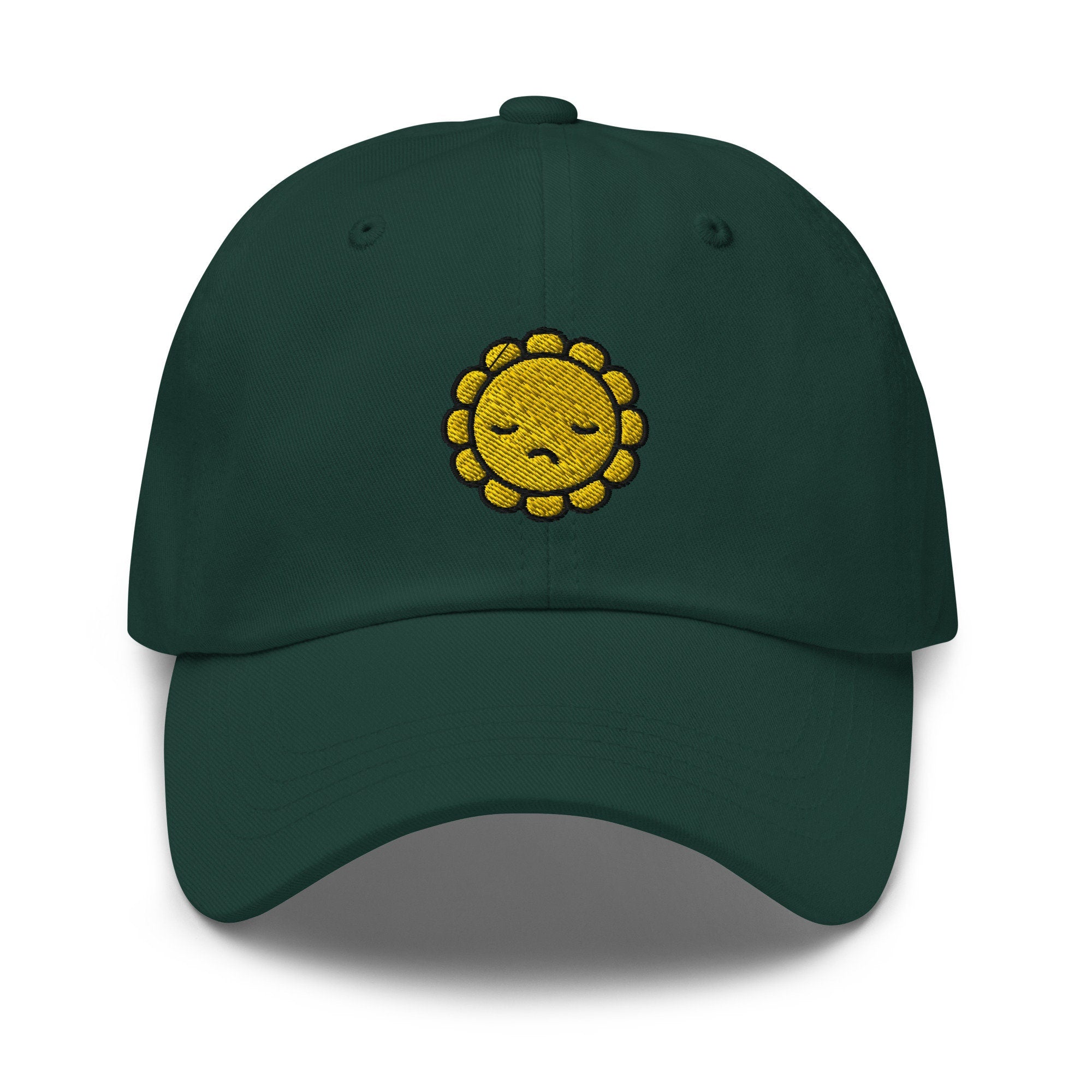 Sad Sunflower Embroidered Dad Hat