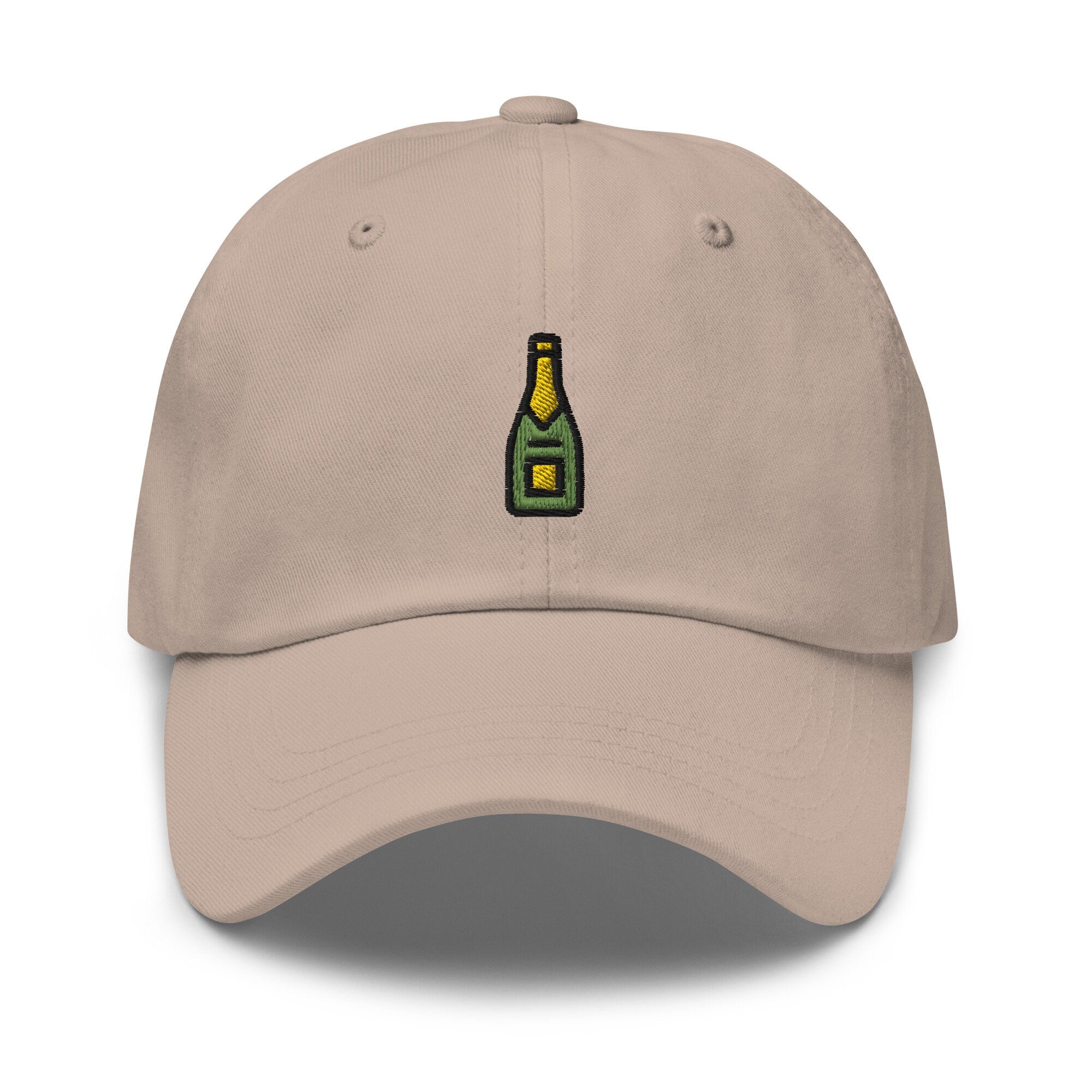 Champagne Bottle Embroidered Dad Hat