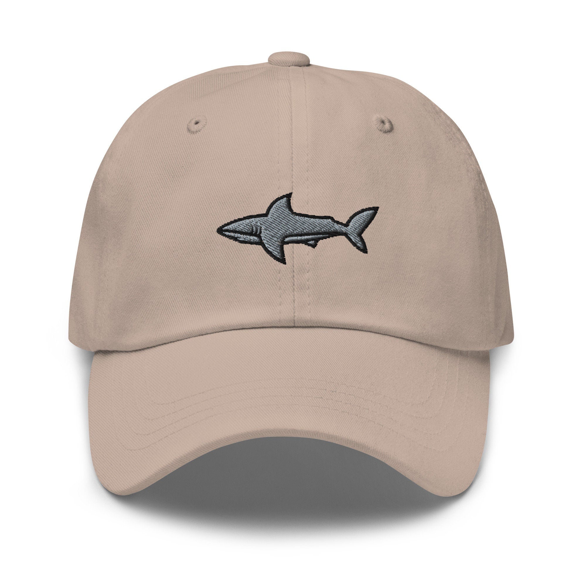 Shark Embroidered Dad Hat