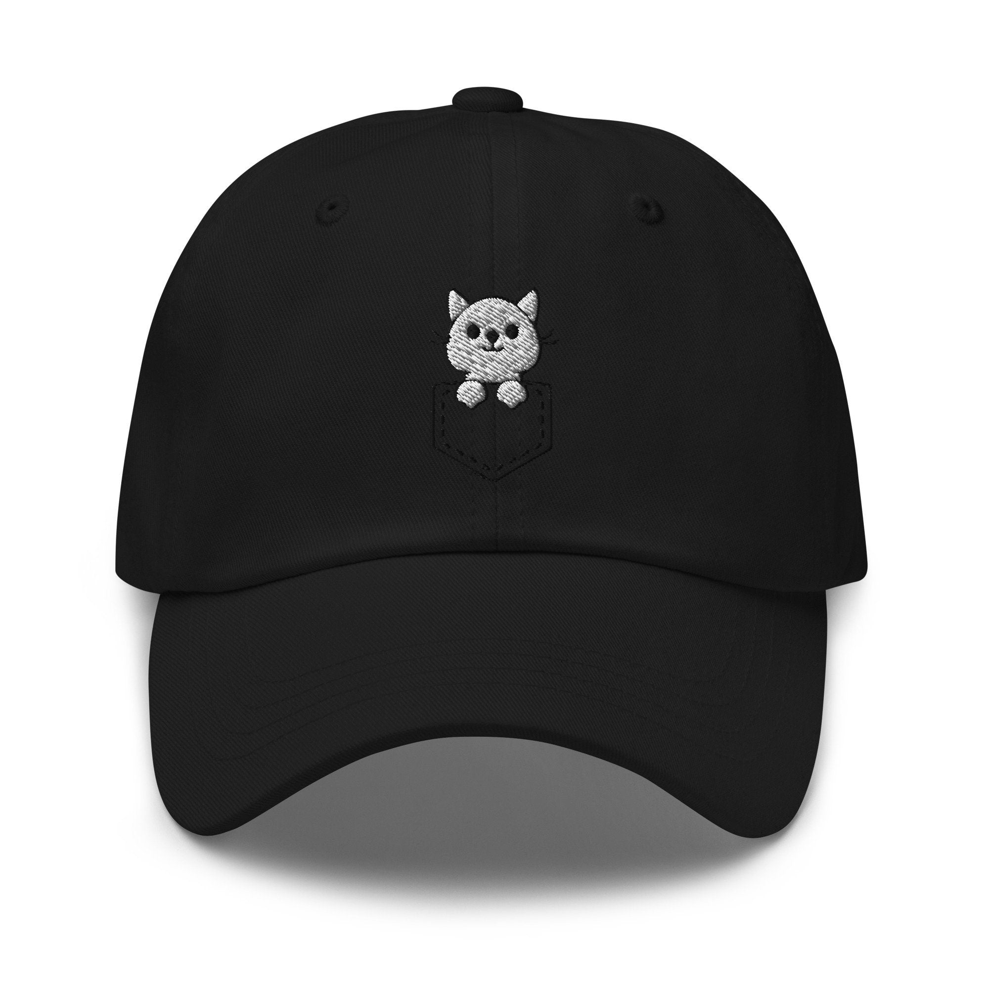 Cat Pocket Embroidered Dad Hat