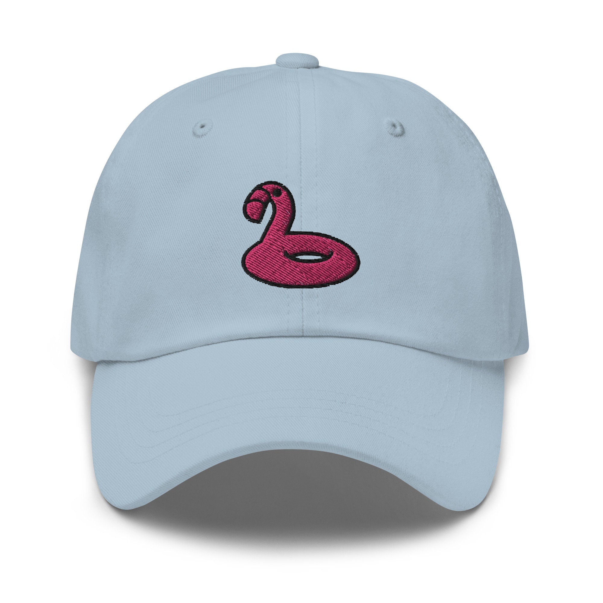 Flamingo Pool Float Embroidered Dad Hat