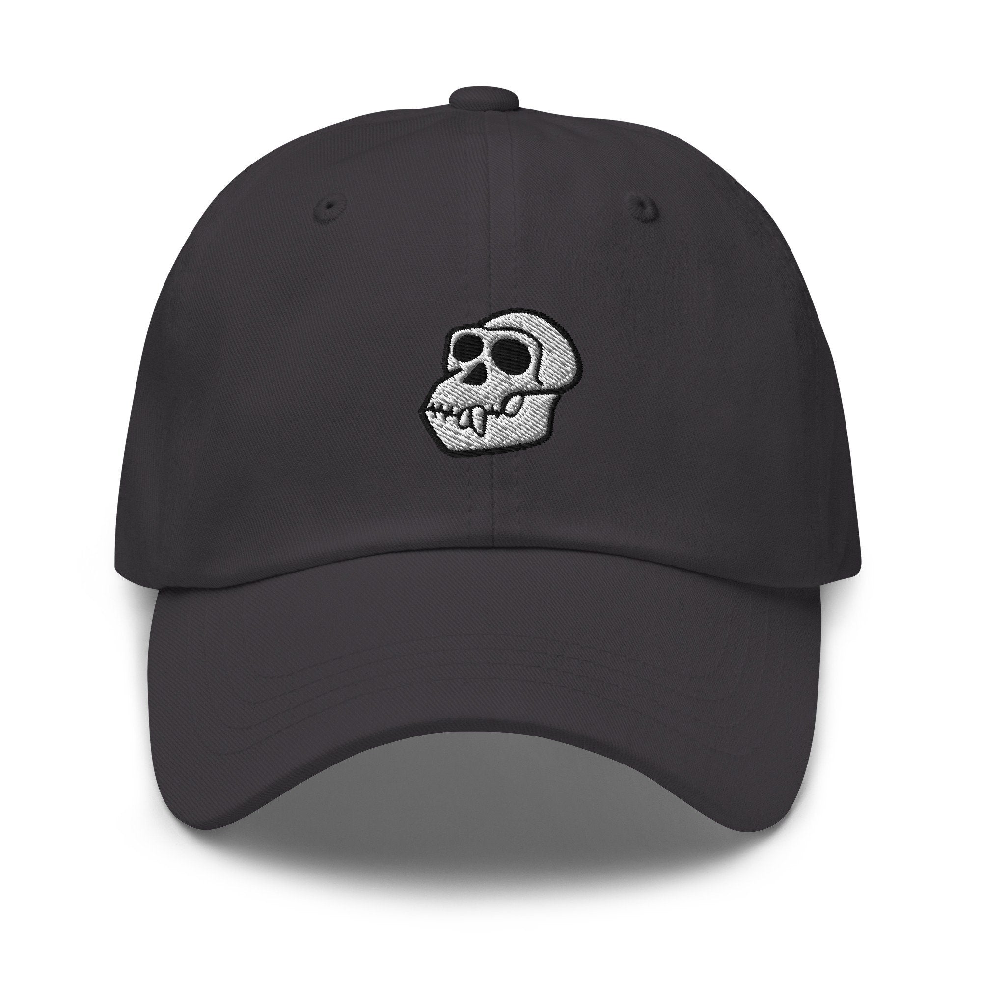 Chimp Skull Embroidered Dad Hat